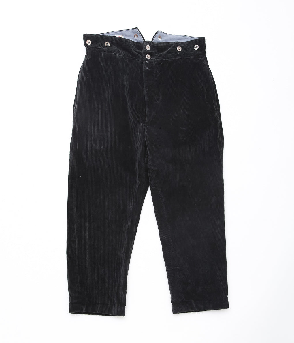 USED&VINATGE ''30-40s FRENCH CORDUROY TROUSERS "LE CHAMONIX"'' (BLACK)