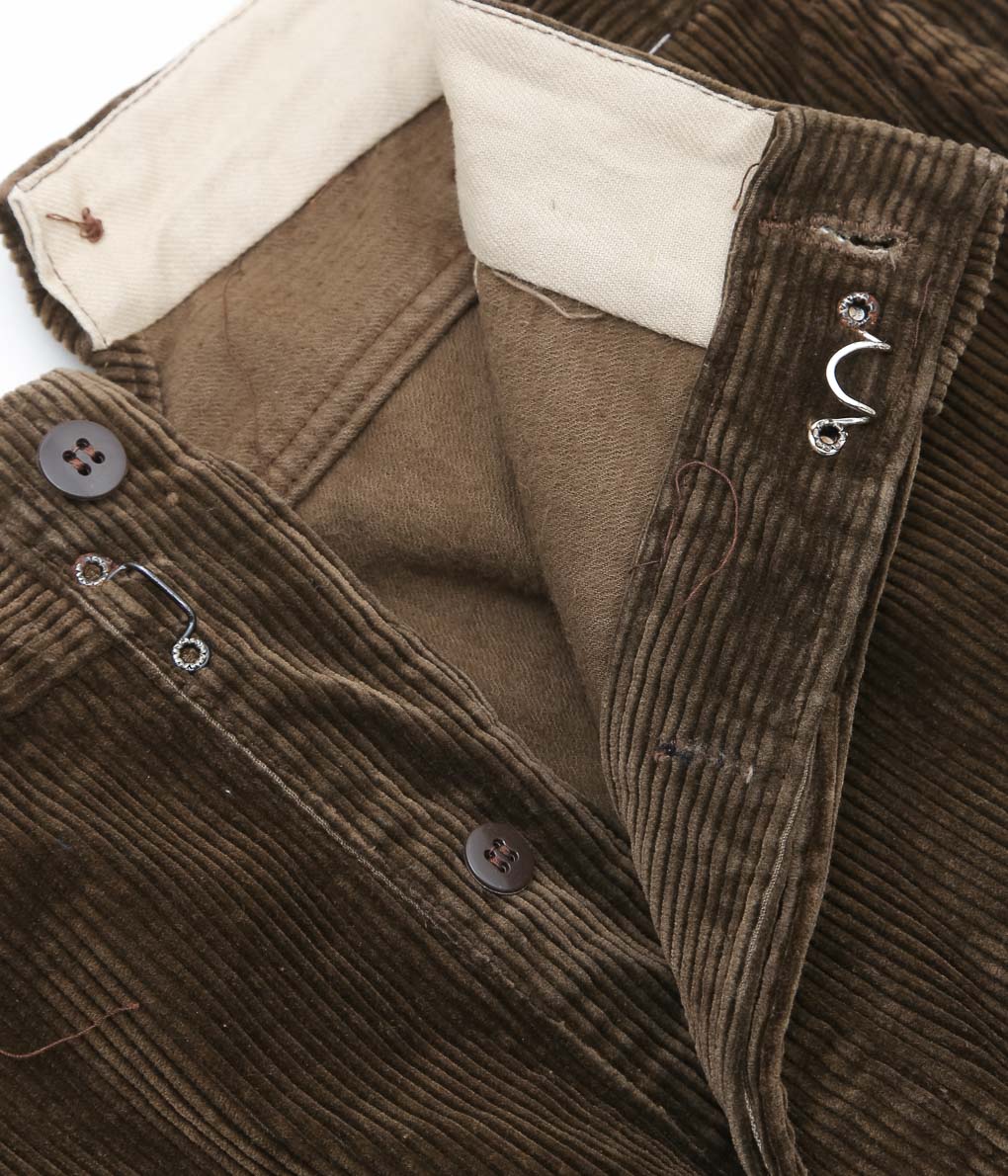 USED&VINATGE ''50-60's DEADSTOCK FRENCH CORDUROY TROUSERS'' (BROWN)