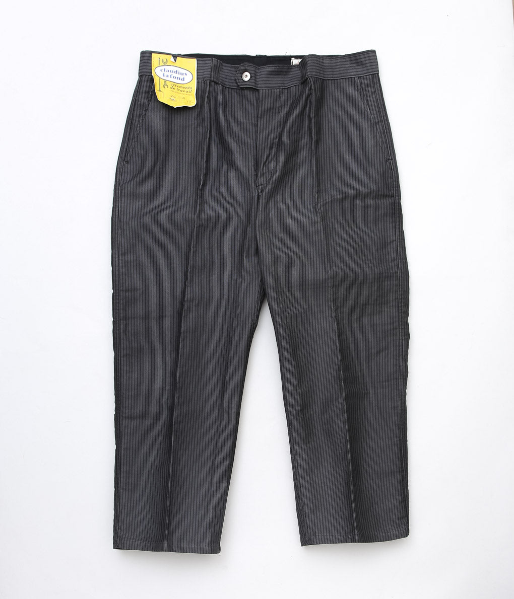 USED&VINATGE  ''50's DEADSTOCK FRENCH WORK PANTS'' (BLACK STRIPE)