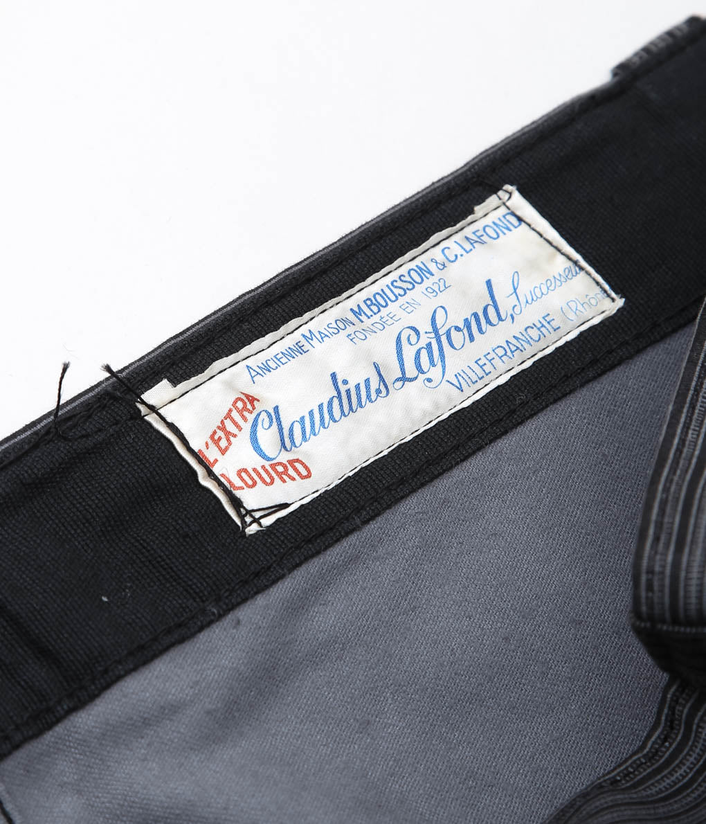 USED&VINATGE  ''50's DEADSTOCK FRENCH WORK PANTS'' (BLACK STRIPE)