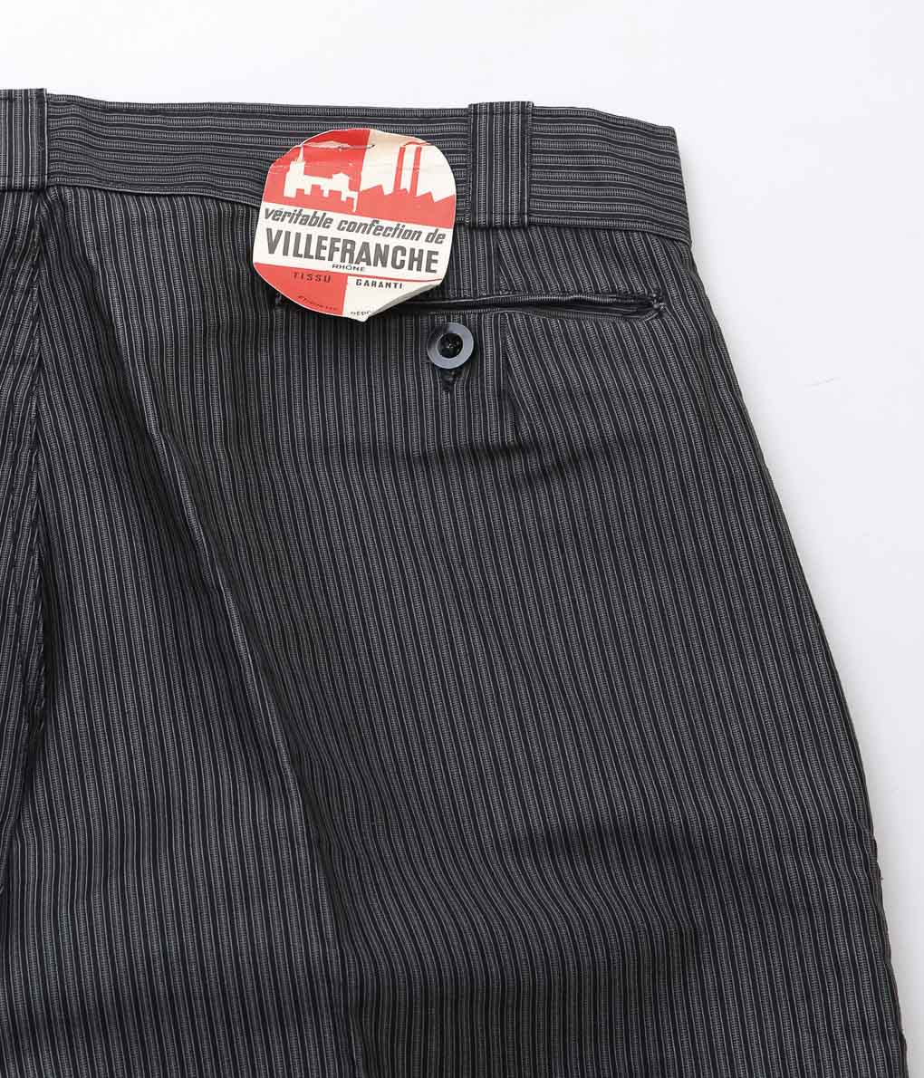 USED&VINATGE  ''50's DEADSTOCK FRENCH WORK PANTS'' (BLACK STRIPE)