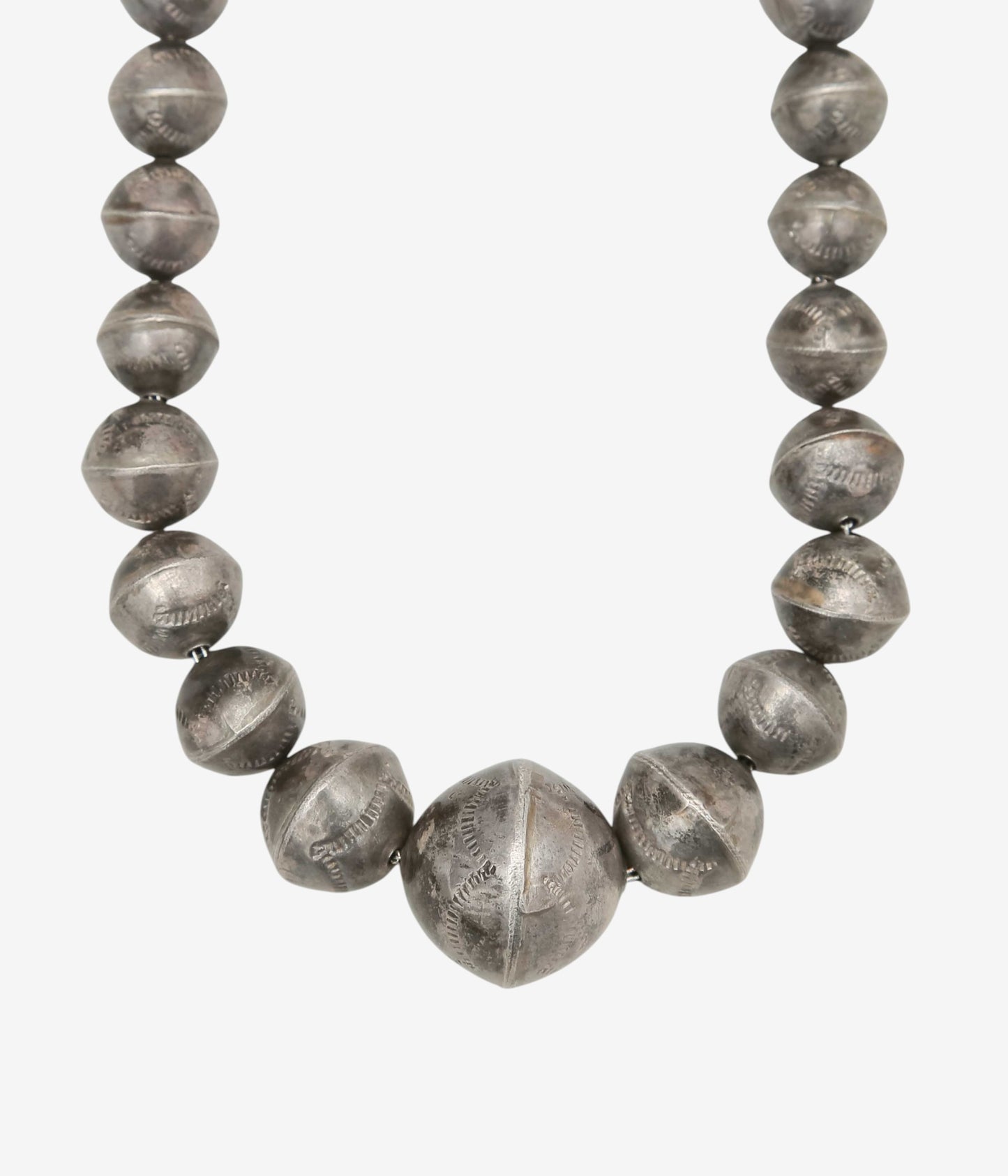 VINTAGE JEWELRY ''1950's~ NAVAJO PEARL NECKLACE'' (SILVER)