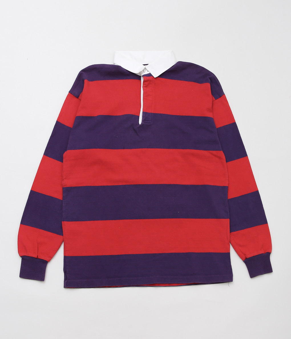 USED&VINTAGE''80'S L.L. BEAN RUGBY SHIRT''(RED / PURPLE)