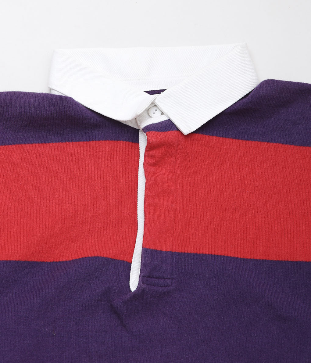 USED&VINTAGE''80'S L.L. BEAN RUGBY SHIRT''(RED / PURPLE)