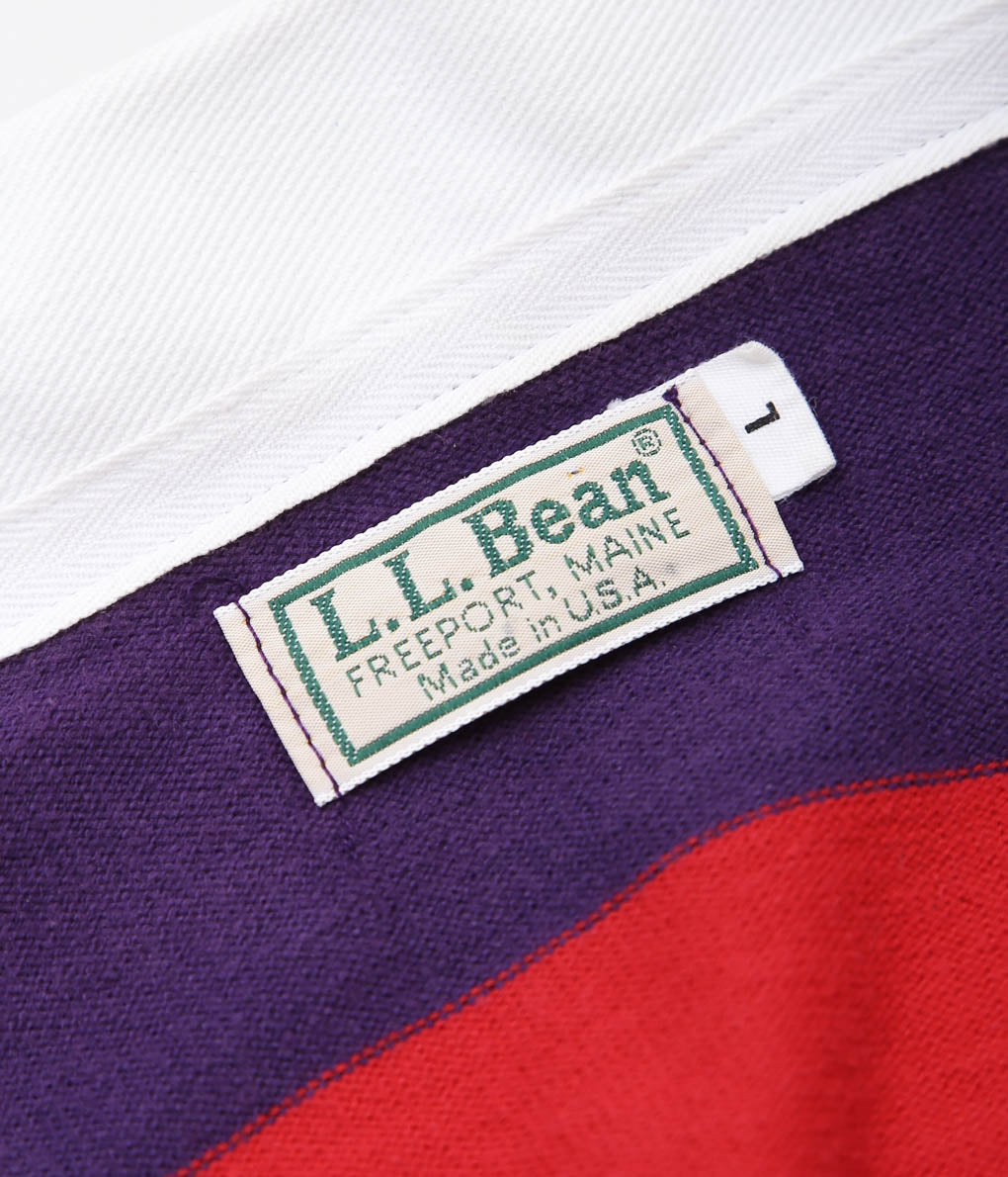 USED&VINTAGE''80'S L.L. BEAN RUGBY SHIRT''(RED / PURPLE)