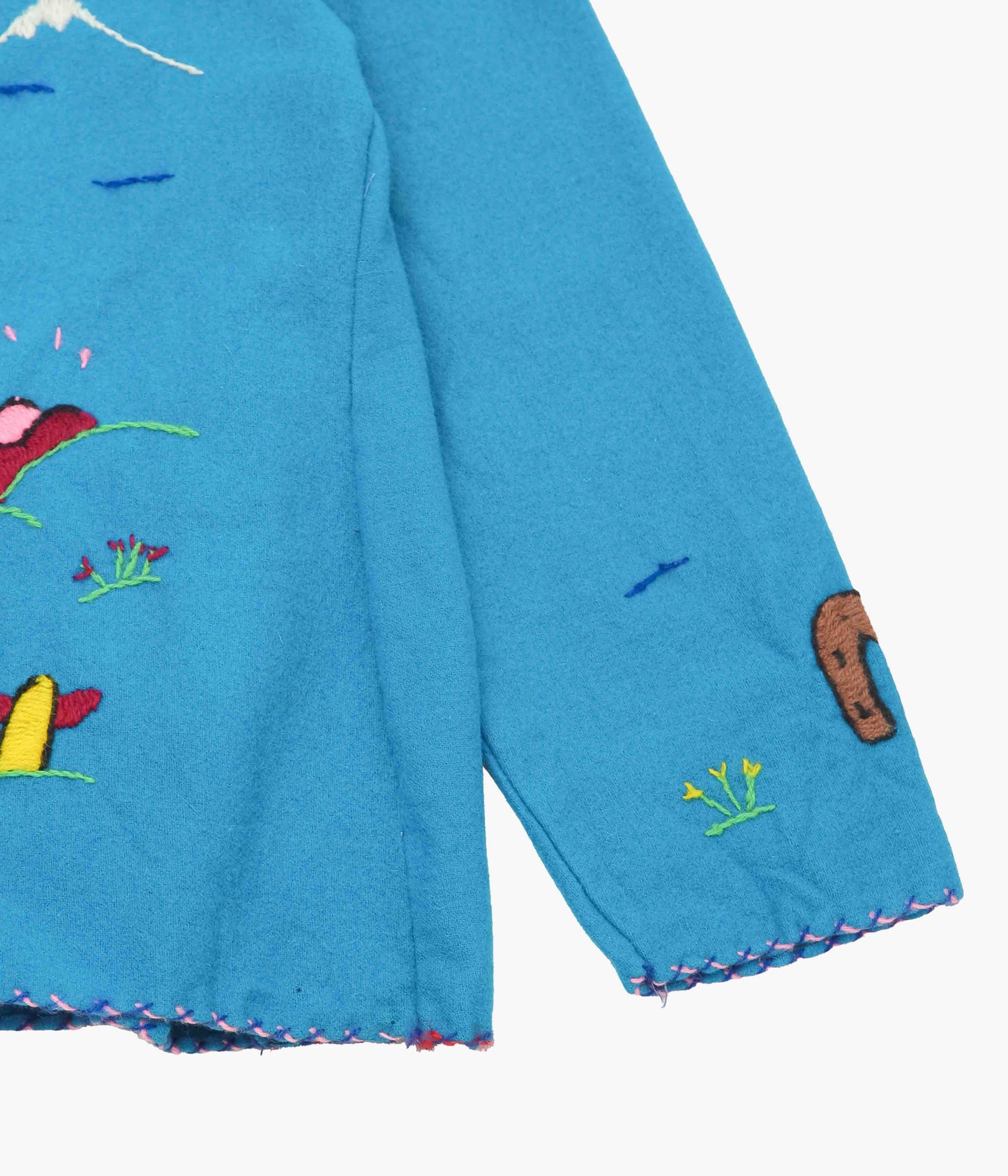 USED&VINTAGE ''40~50's MEXICAN SOUVENIR JACKET'' (TURQUOISE)