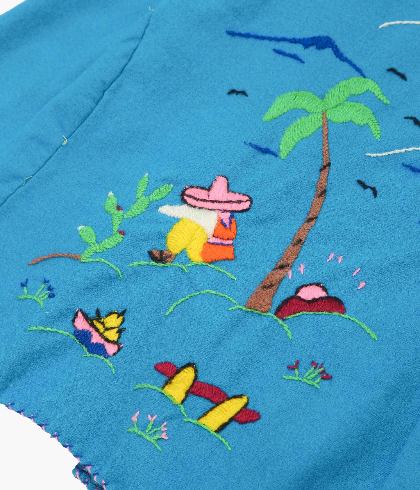 USED&VINTAGE ''40~50's MEXICAN SOUVENIR JACKET'' (TURQUOISE)