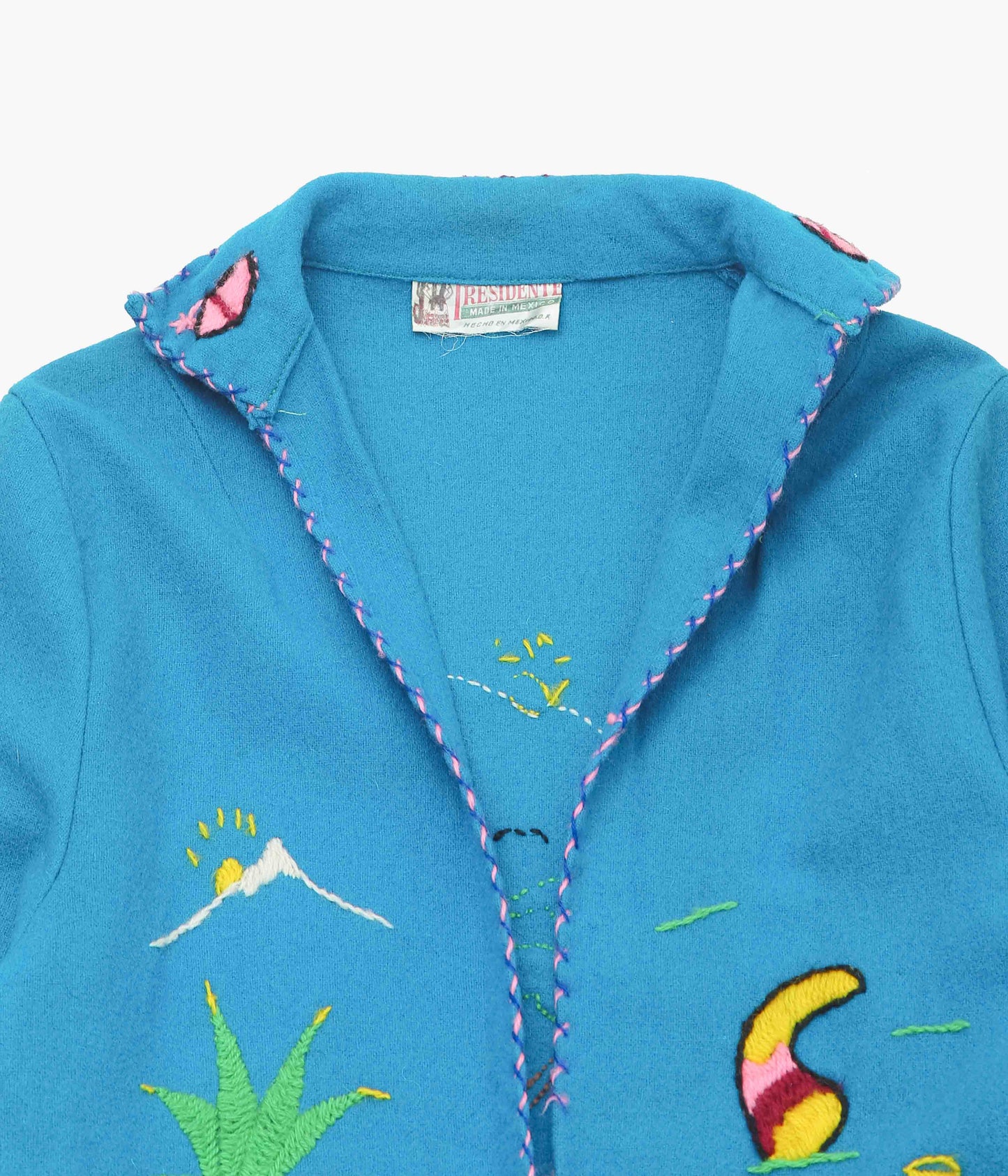 USED&VINTAGE ''40~50's MEXICAN SOUVENIR JACKET'' (TURQUOISE)