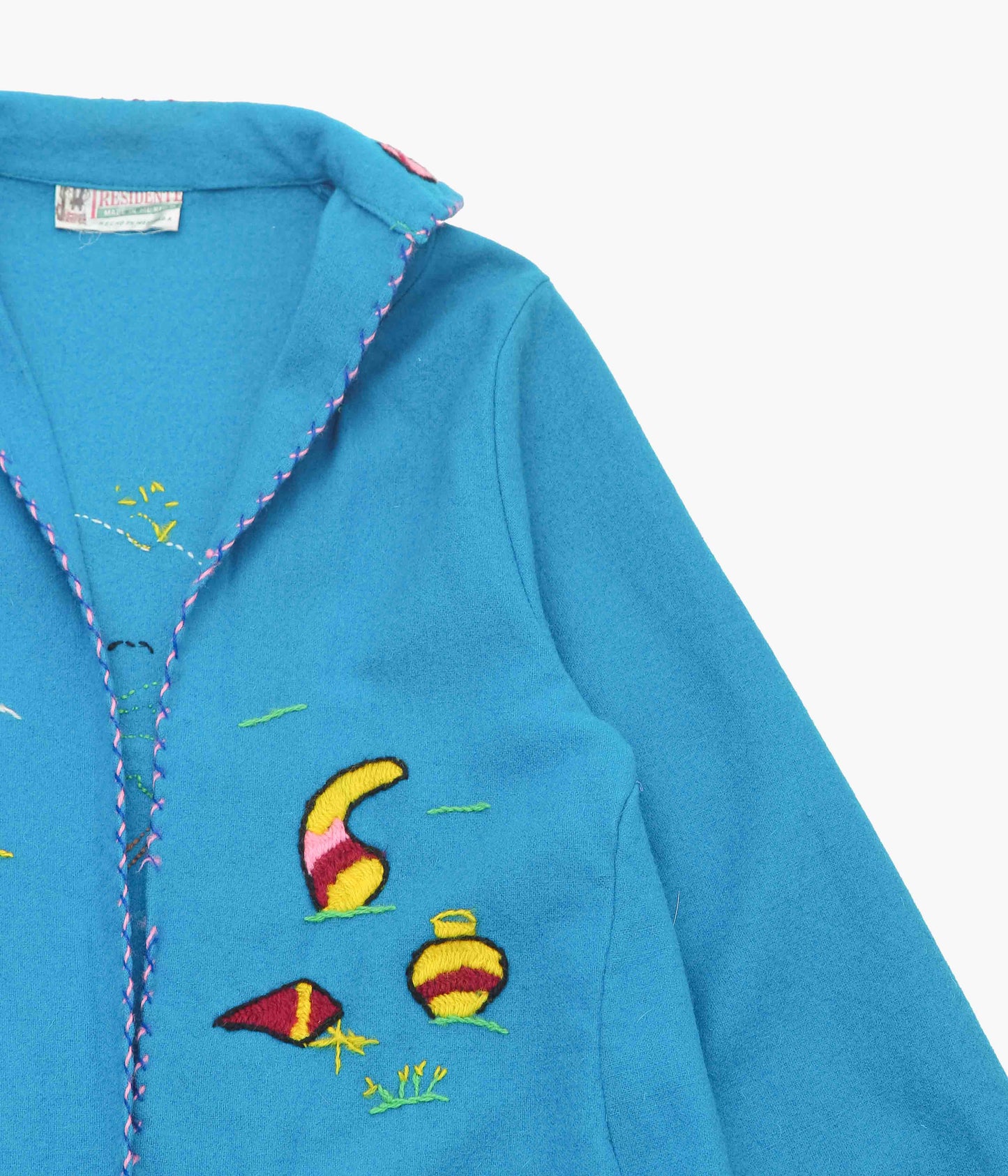 USED&VINTAGE ''40~50's MEXICAN SOUVENIR JACKET'' (TURQUOISE)