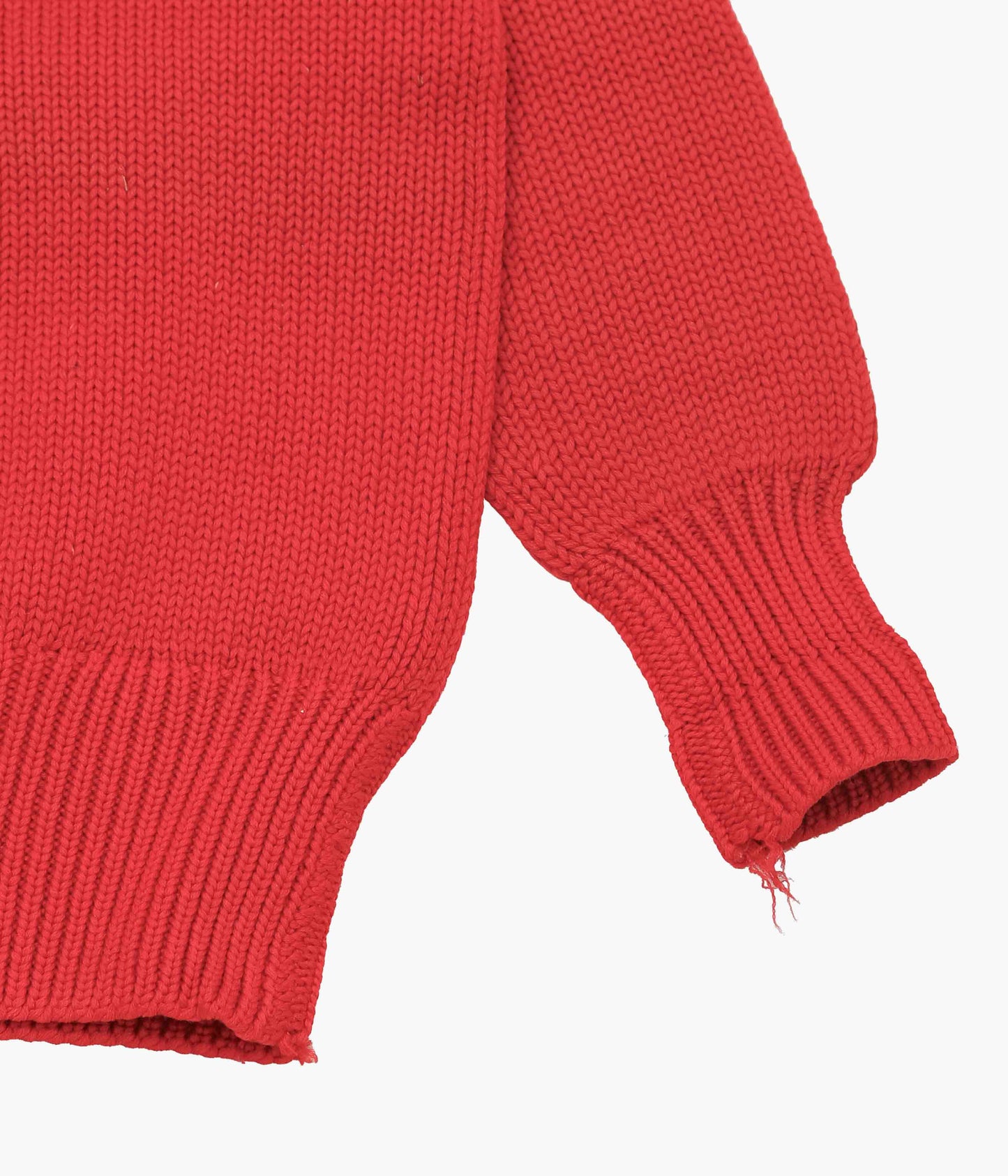 USED&VINTAGE''40'S V-NECK LETTERED SWEATER''(RED)