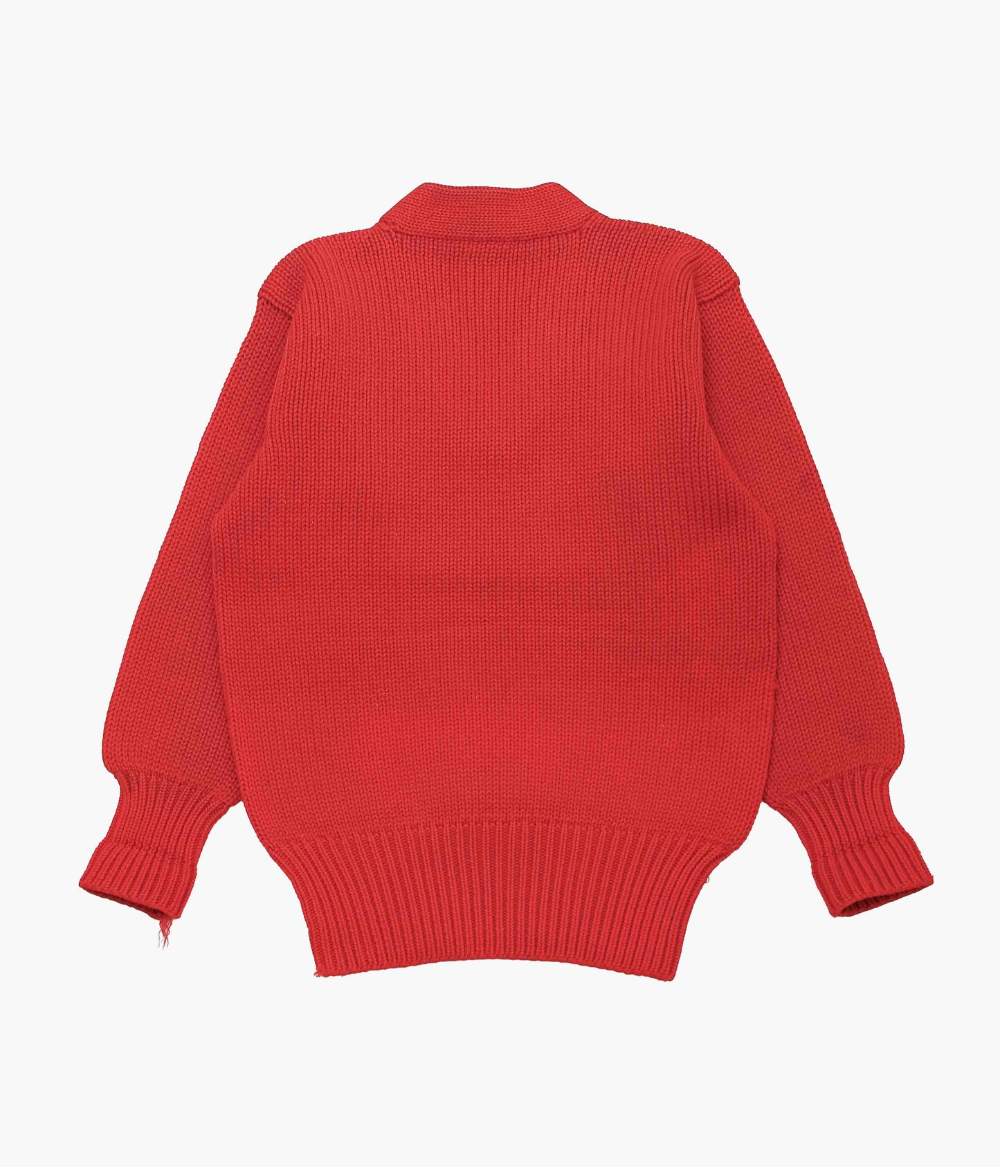 USED&VINTAGE''40'S V-NECK LETTERED SWEATER''(RED)