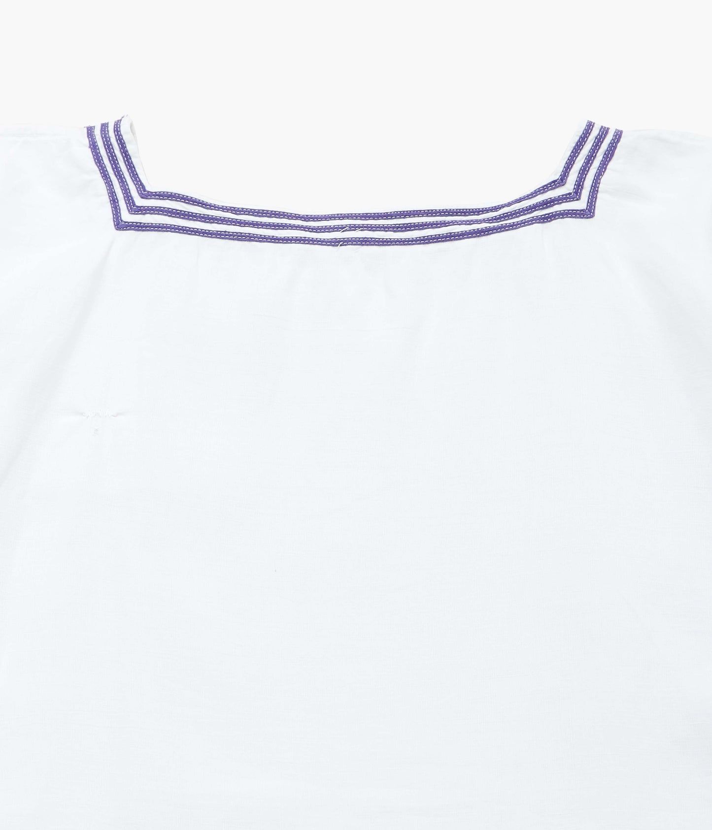 USED&VINTAGE ''50's FRENCH NAVY S/S SAILOR SHIRT'' (WHITE / BLUE)