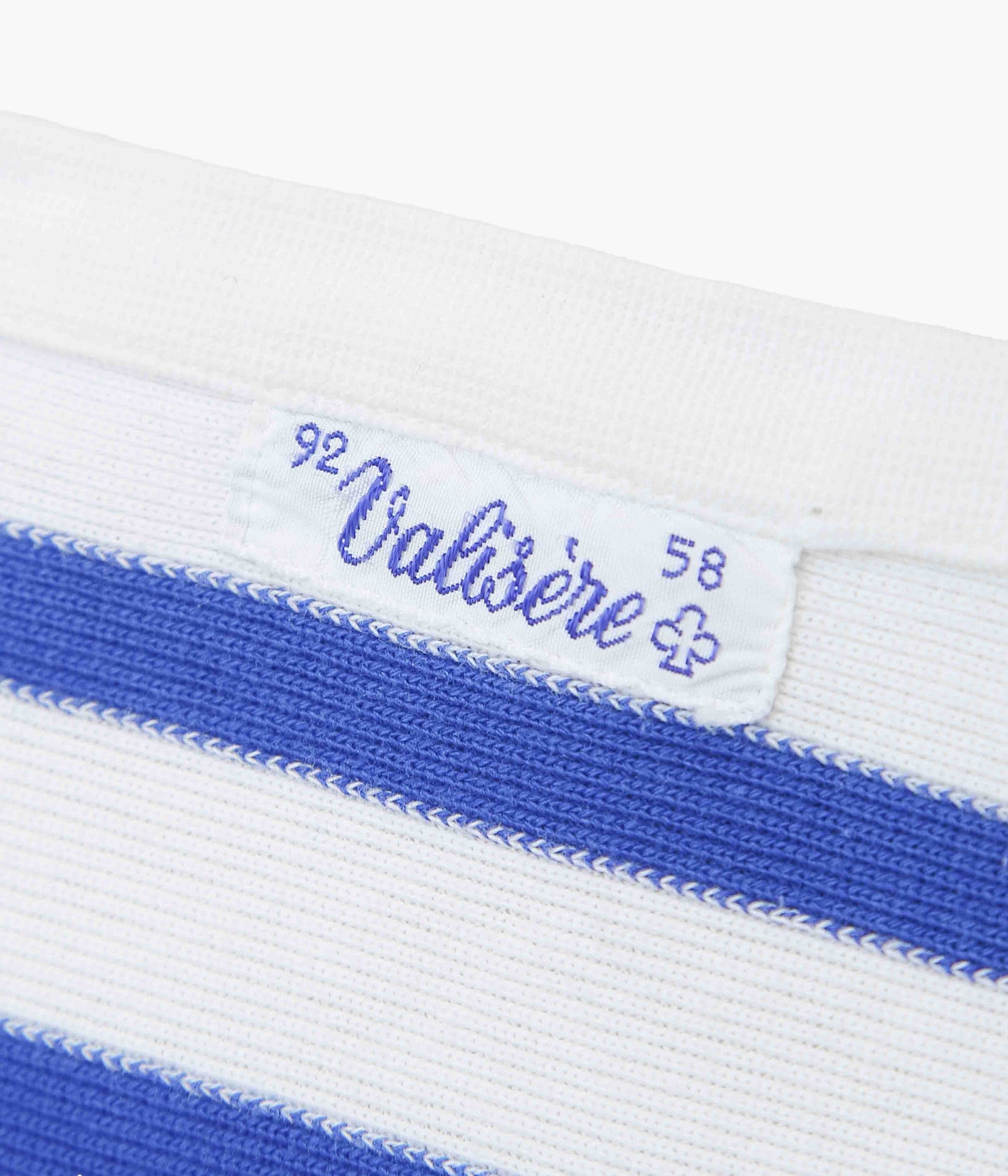 USED&VINTAGE ''60-70s FRENCH ARMY BASQUE SHIRT'' (WHITE / BLUE)
