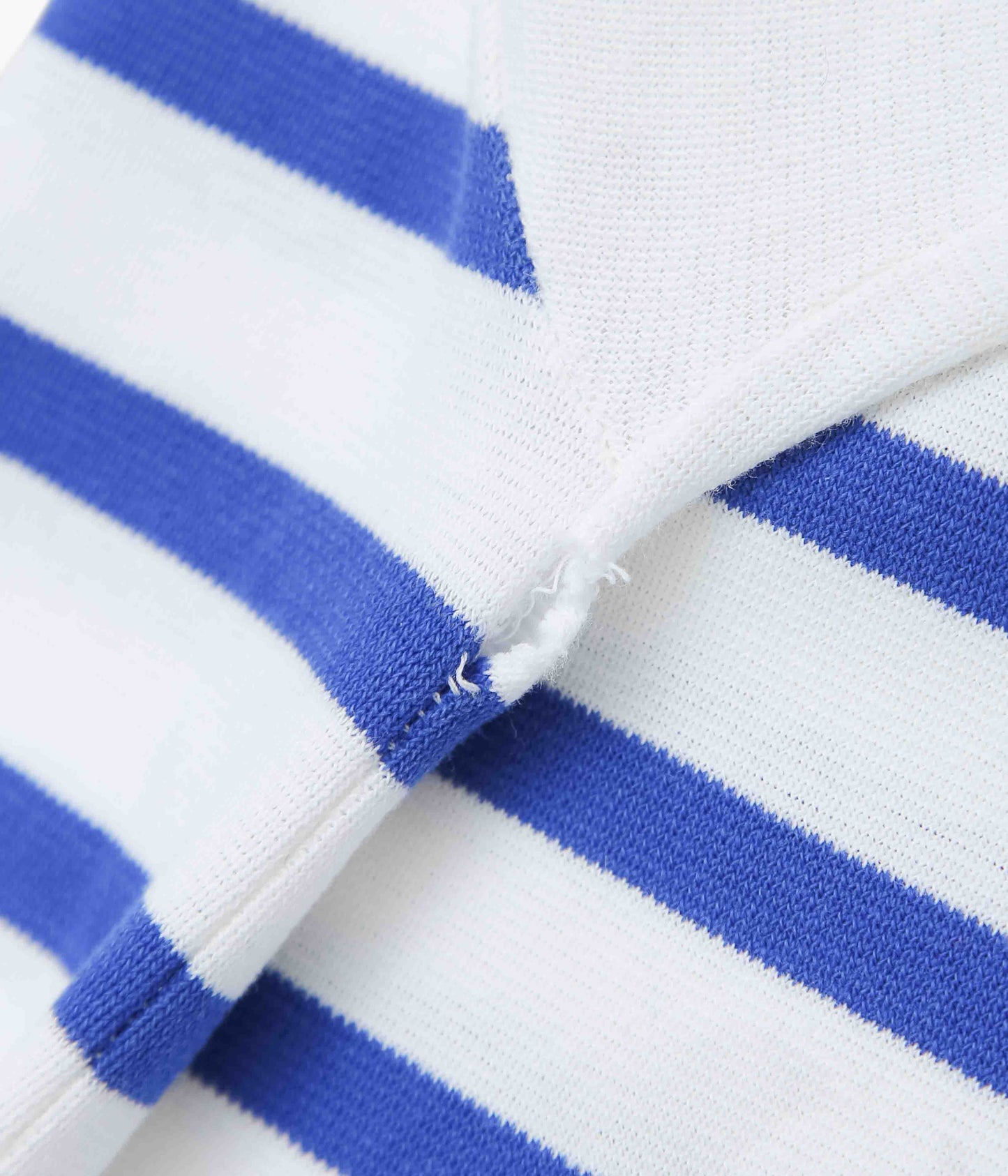 USED&VINTAGE ''60-70s FRENCH ARMY BASQUE SHIRT'' (WHITE / BLUE)