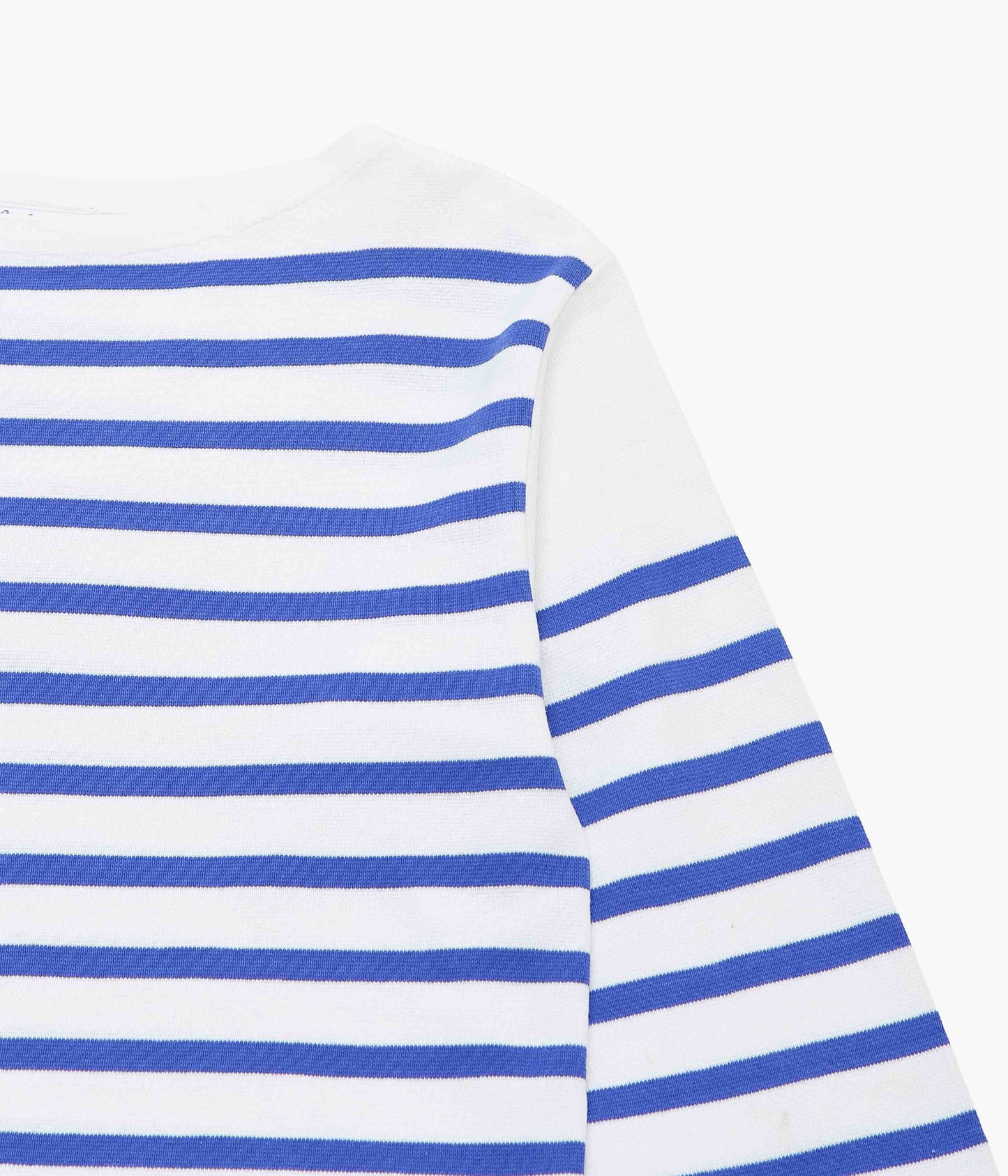 USED&VINTAGE ''60-70s FRENCH ARMY BASQUE SHIRT'' (WHITE / BLUE)