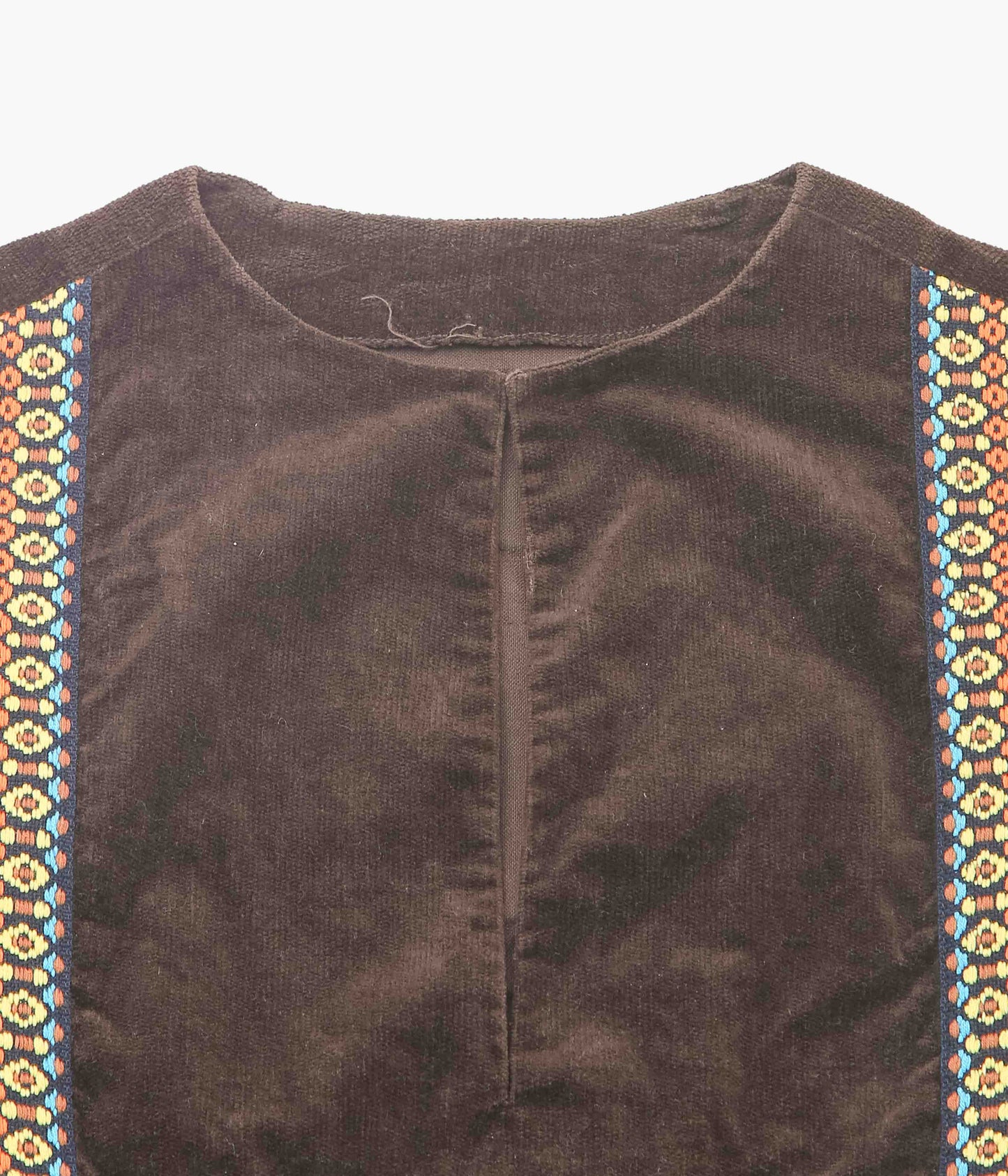 USED&VINTAGE ''70's HIPPIE PULLOVER '' (BROWN)