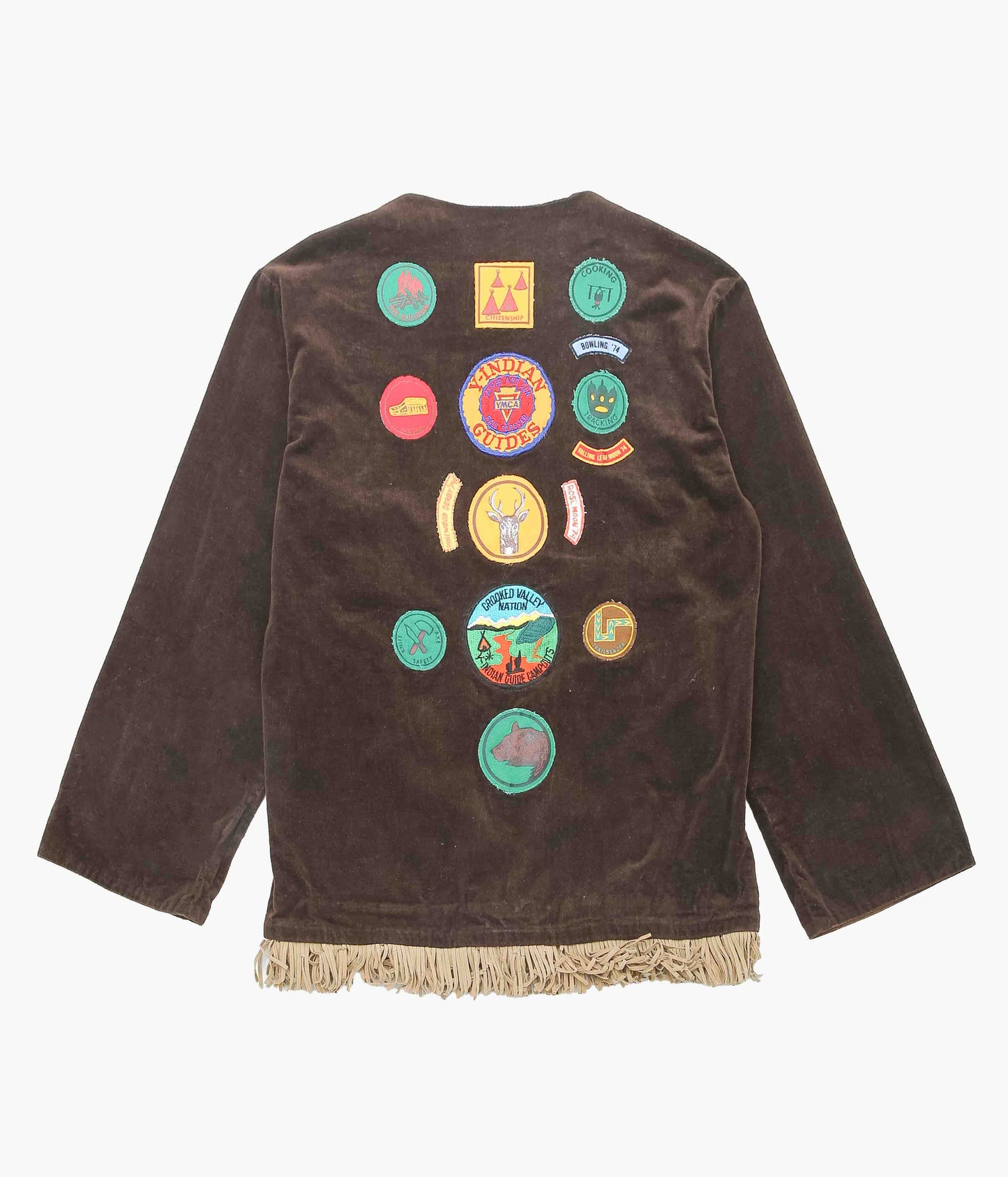 USED&VINTAGE ''70's HIPPIE PULLOVER '' (BROWN)