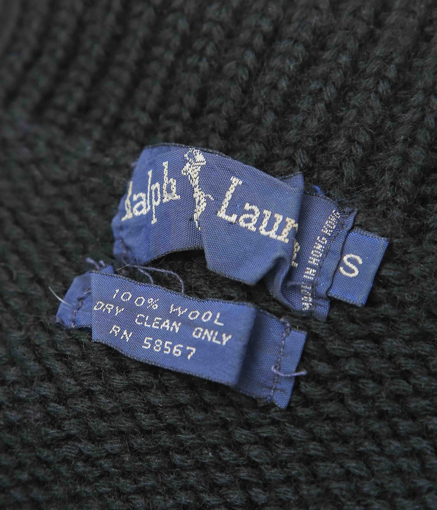 USED&VINTAGE''90'S RALPH LAUREN TURTLENECK KNIT''(BLACK)