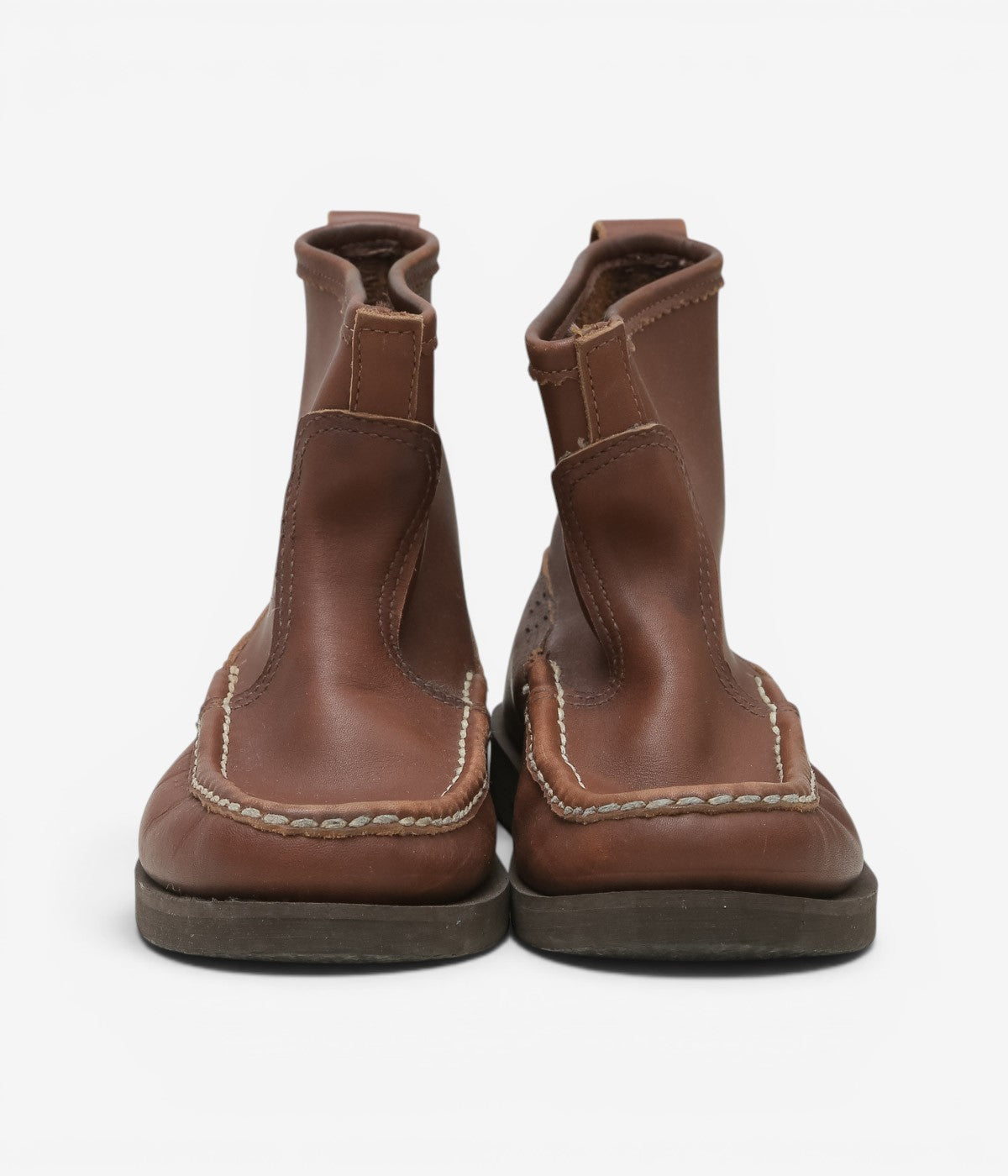USED&VINTAGE ''90's RUSSEL MOCCASIN KNOCK-A-BOUT BOOT'' (BROWN)