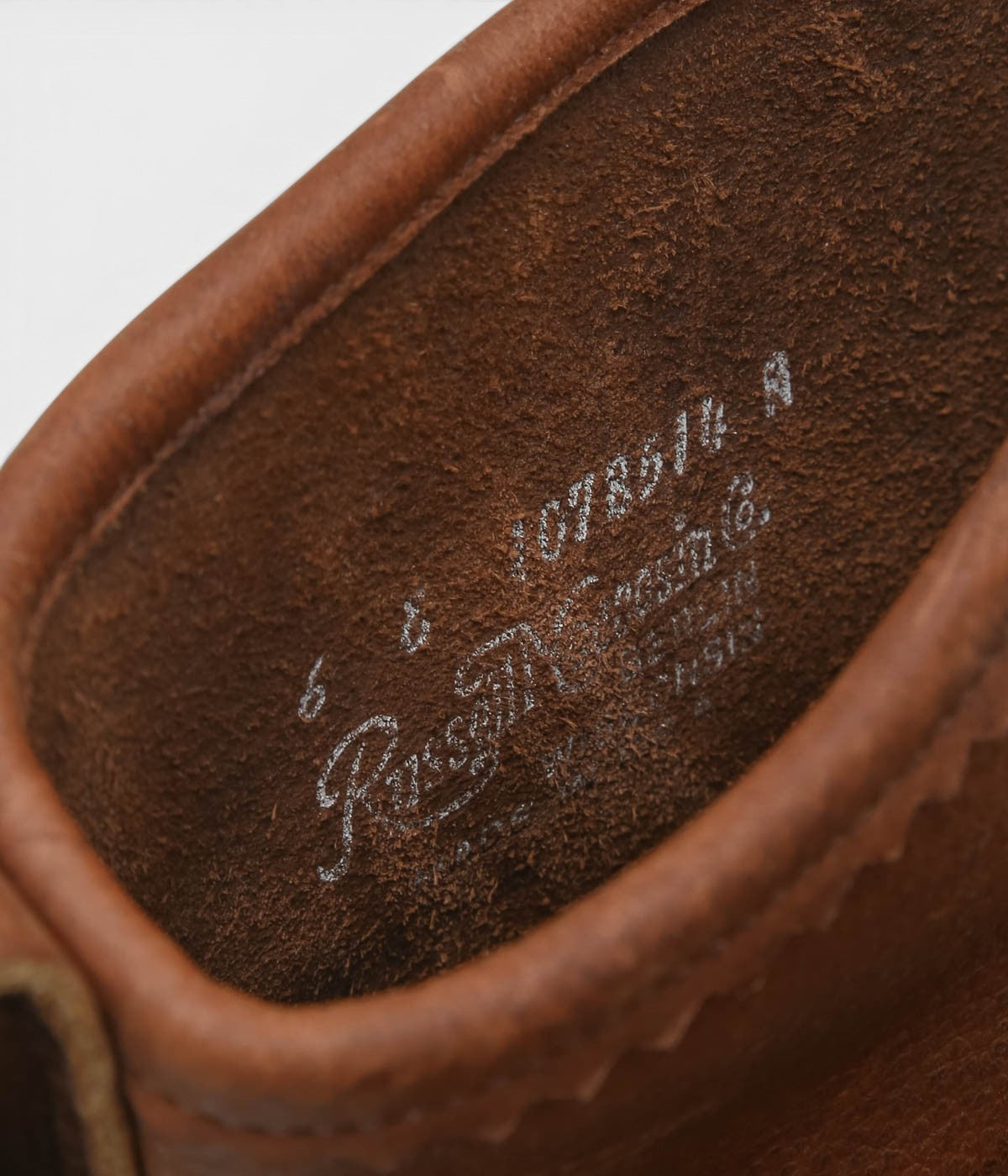 USED & VINTAGE "90's RUSSELL MOCCASIN KNOCK-A-BOUT BOOT" (BROWN)