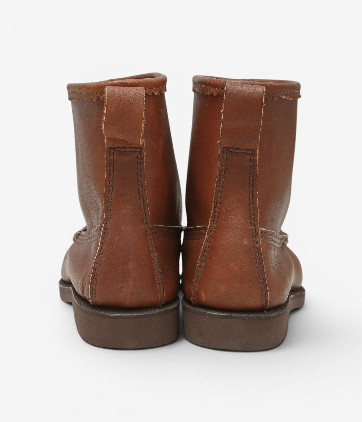 USED&VINTAGE ''90's RUSSELL MOCCASIN KNOCK-A-BOUT BOOT'' (BROWN-2)