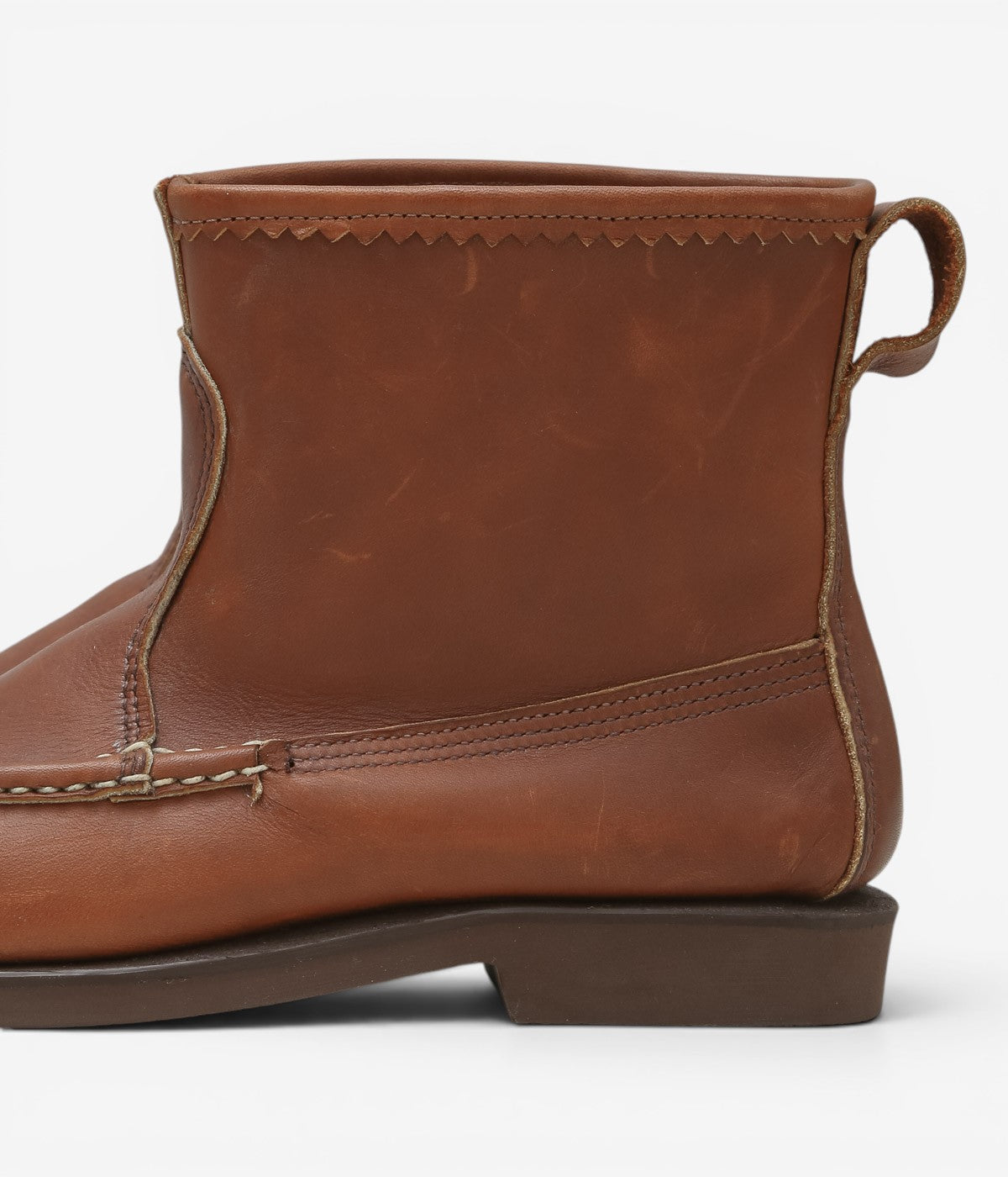 USED&VINTAGE ''90's RUSSELL MOCCASIN KNOCK-A-BOUT BOOT'' (BROWN-2)