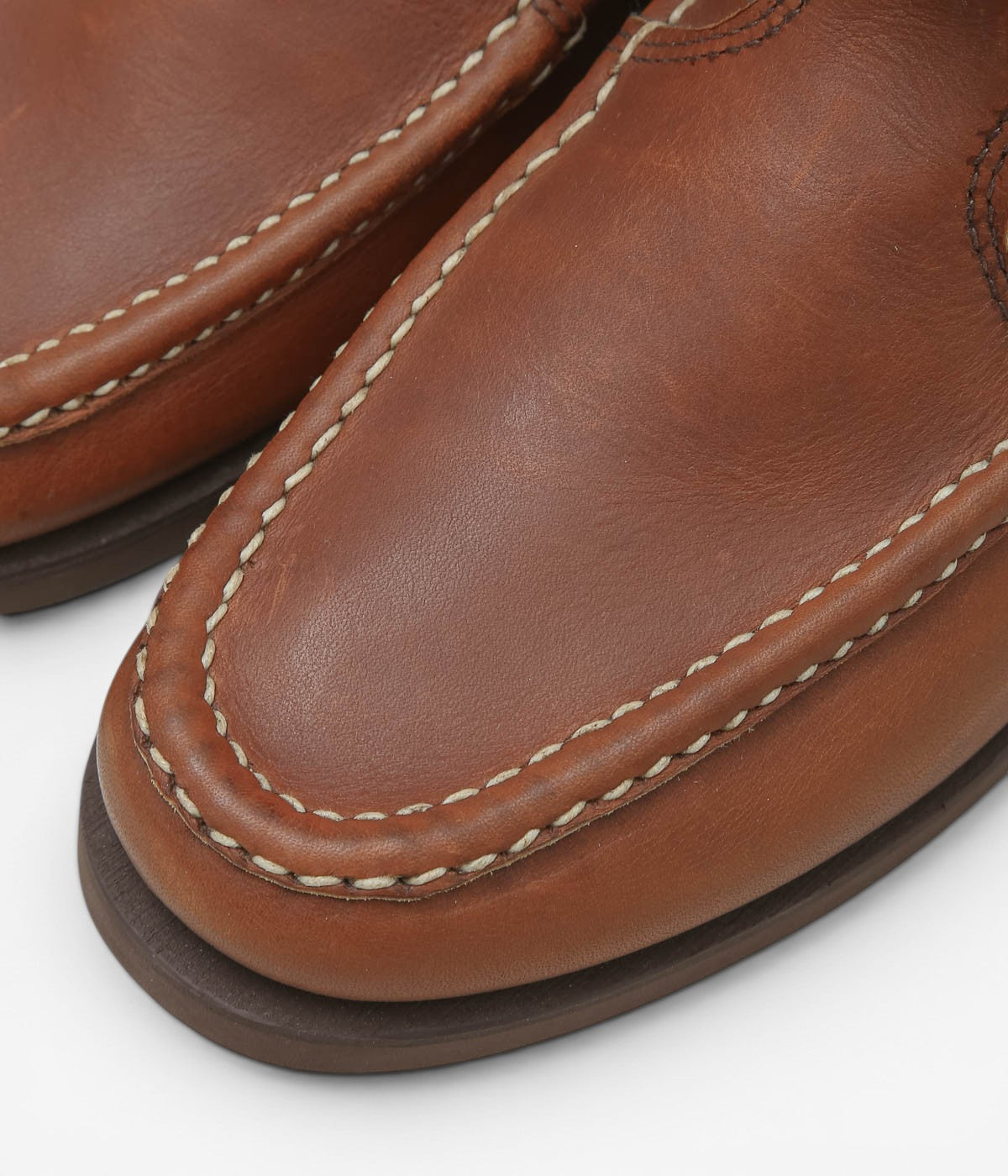 USED&VINTAGE ''90's RUSSELL MOCCASIN KNOCK-A-BOUT BOOT'' (BROWN-2)