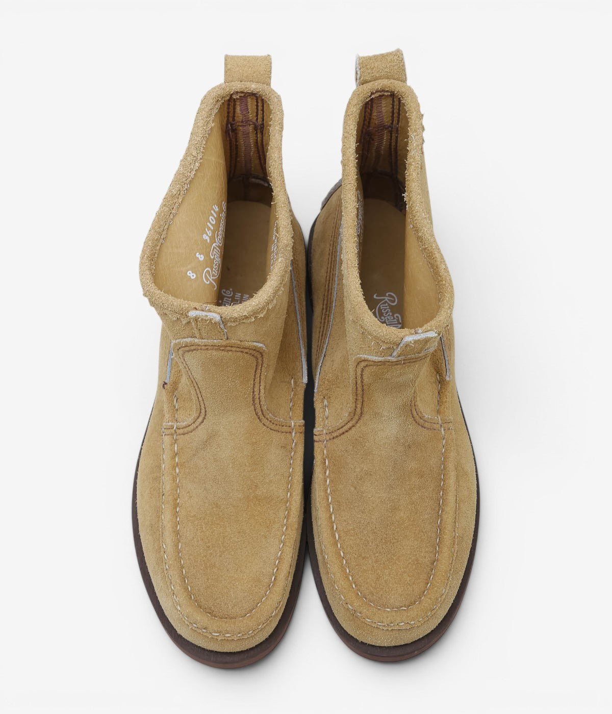 USED&VINTAGE ''90's RUSSEL MOCCASIN KNOCK-A-BOUT BOOT'' (TAN)