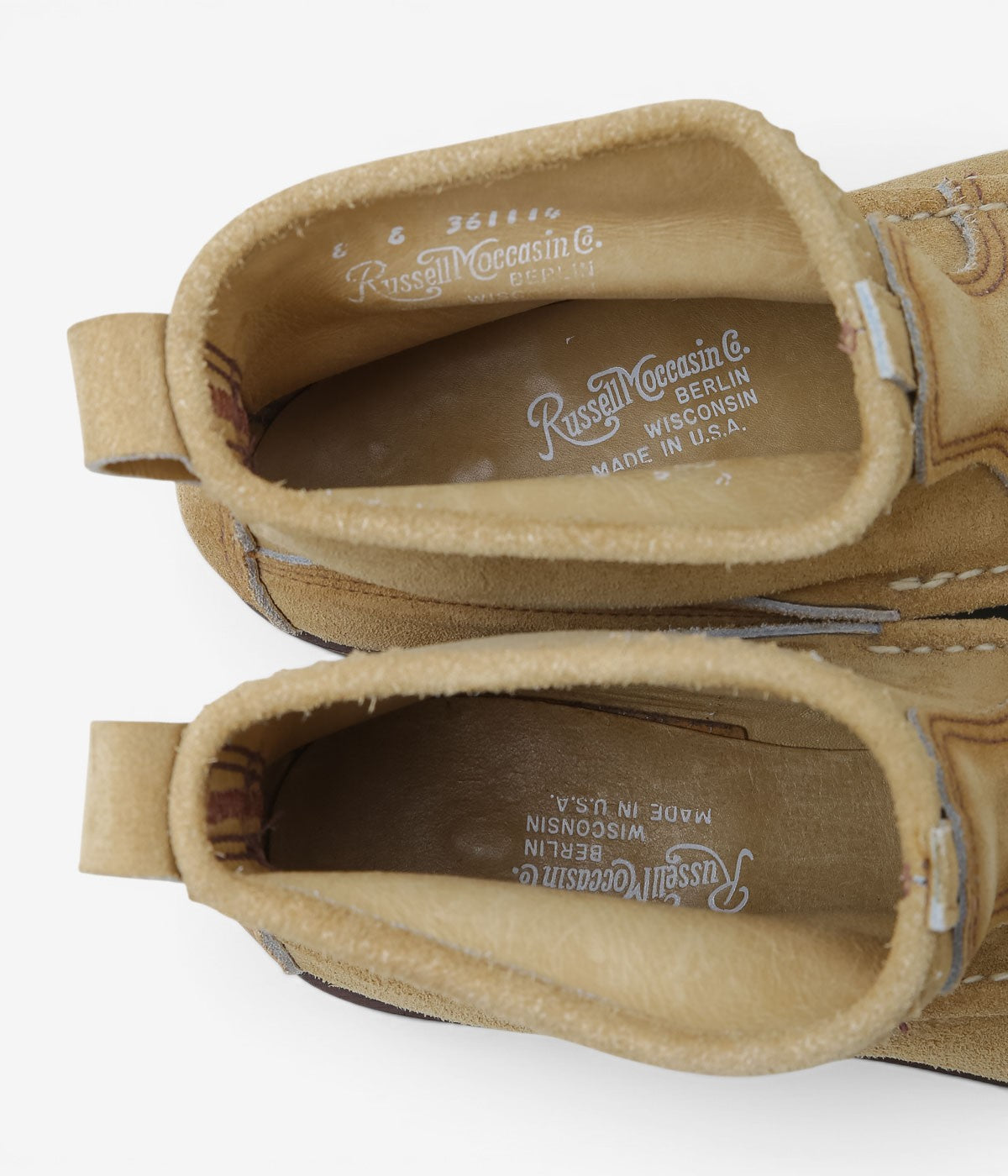 USED & VINTAGE "90's RUSSELL MOCCASIN KNOCK-A-BOUT BOOT" (TAN)