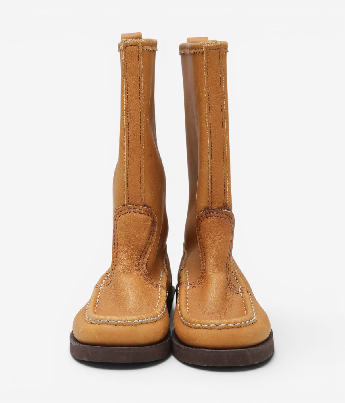 USED&VINTAGE ''90's RUSSELL MOCCASIN LONG KNOCK-A-BOUT BOOT'' (TAN)