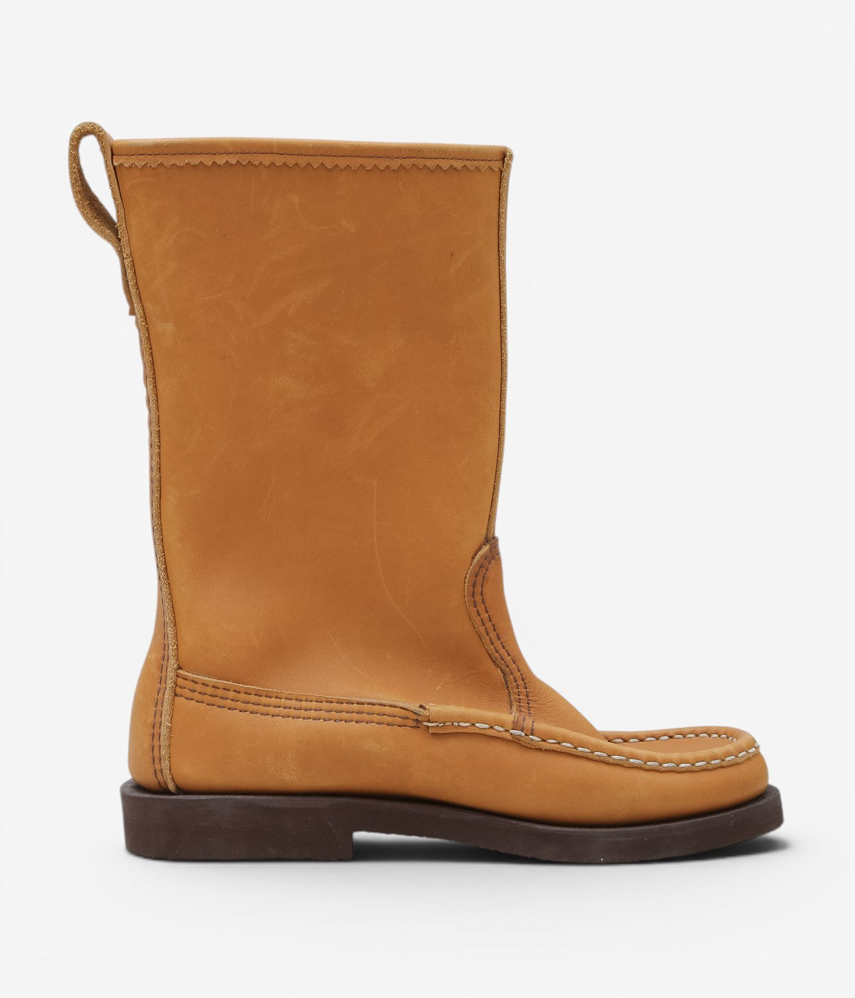 USED&VINTAGE ''90's RUSSELL MOCCASIN LONG KNOCK-A-BOUT BOOT'' (TAN)