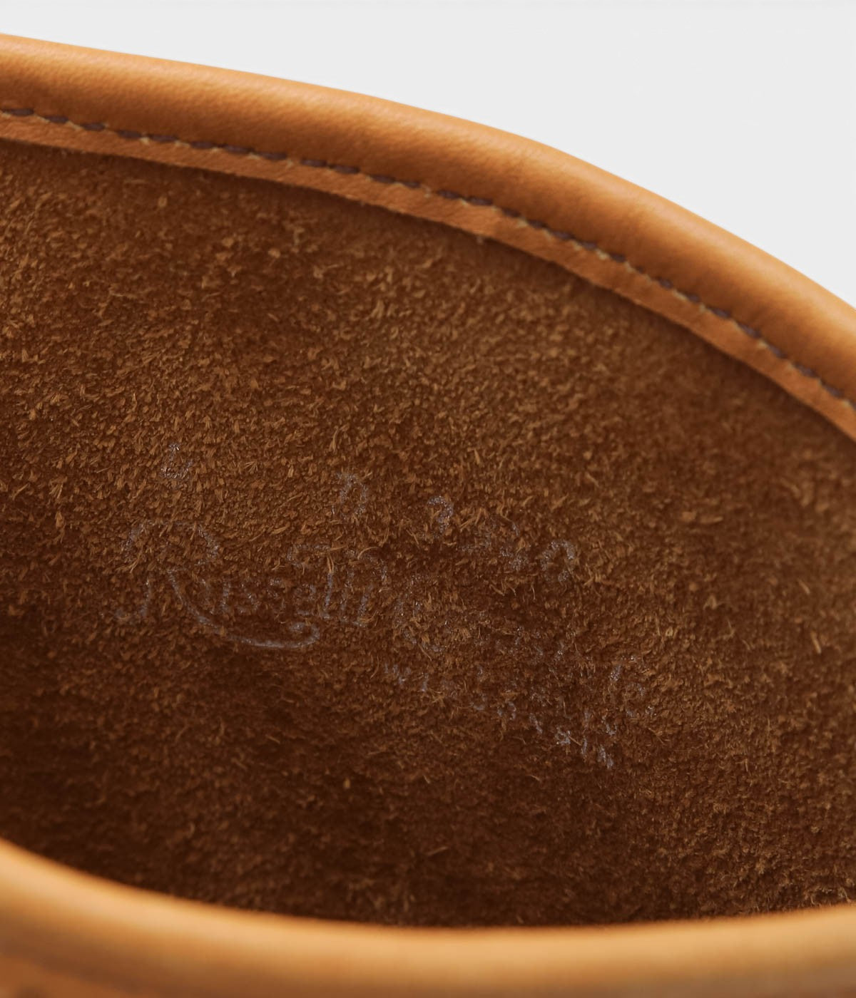 USED&VINTAGE ''90's RUSSELL MOCCASIN LONG KNOCK-A-BOUT BOOT'' (TAN)