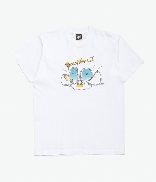 VINTAGE CLOTHING ''90'S SCREEN STARS MICROPHONE TEE'' (WHITE)