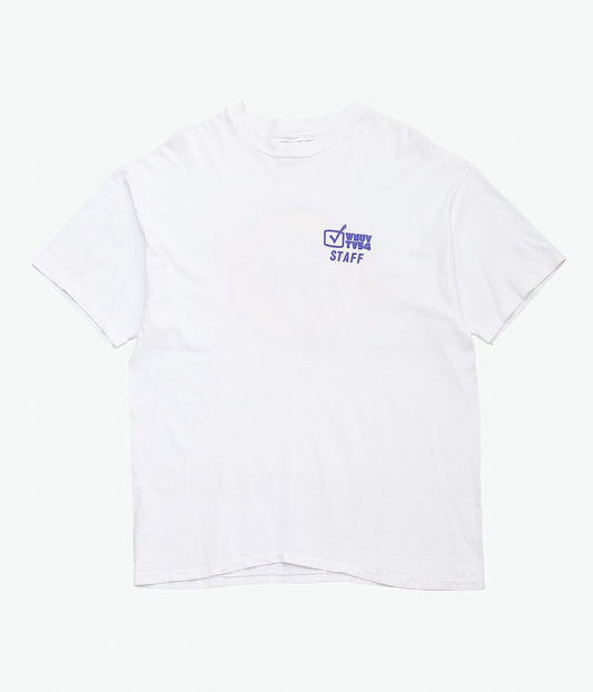 VINTAGE CLOTHING ''90'S WNUV TV TEE MADE IN THE U.S.A.'' (WHITE)