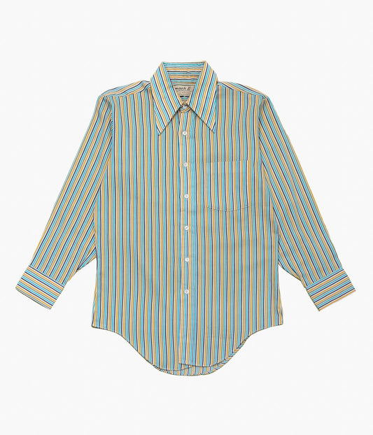 USED&VINTAGE ''ARROW POLYESTER COTTON MULTI STRIPE SHIRT MADE IN U.S.A'' (MULTI)