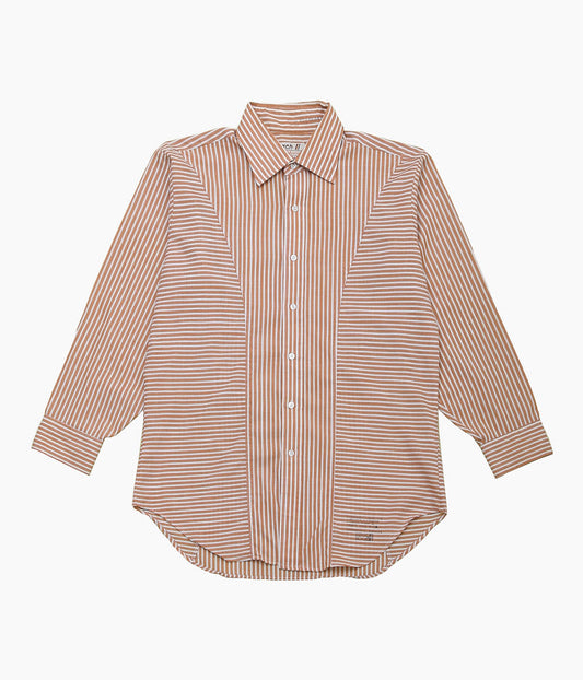 USED&VINTAGE ''ARROW POLYESTER COTTON STRIPE SHIRT MADE IN U.S.A'' (MULTI)