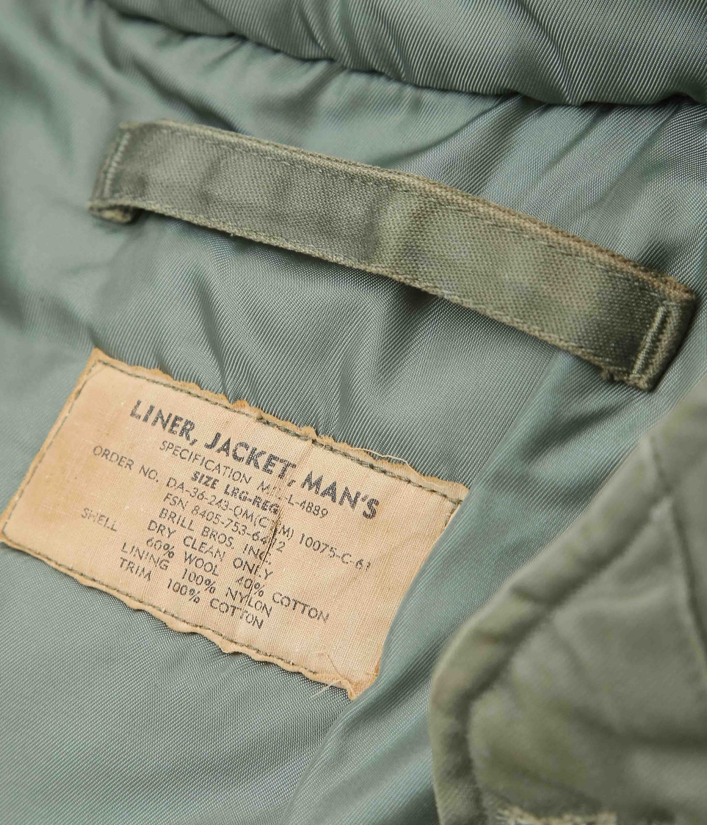 VINTAGE CLOTHING ''USAF PILE LINER JACKET''(OLIVE)