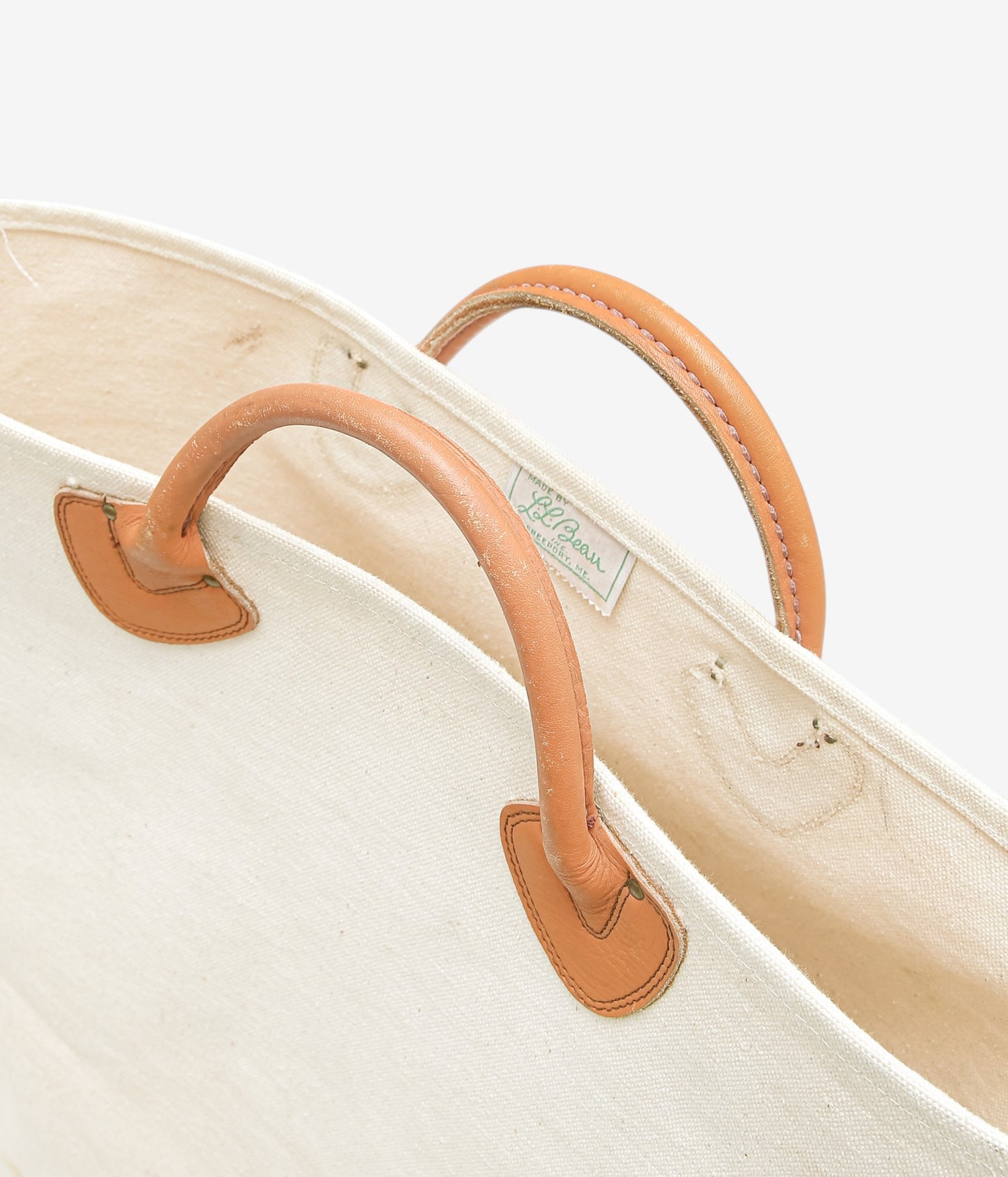 VINTAGE BAGS ''70'S L.L.BEAN LOG CARRY'' (WHITE)