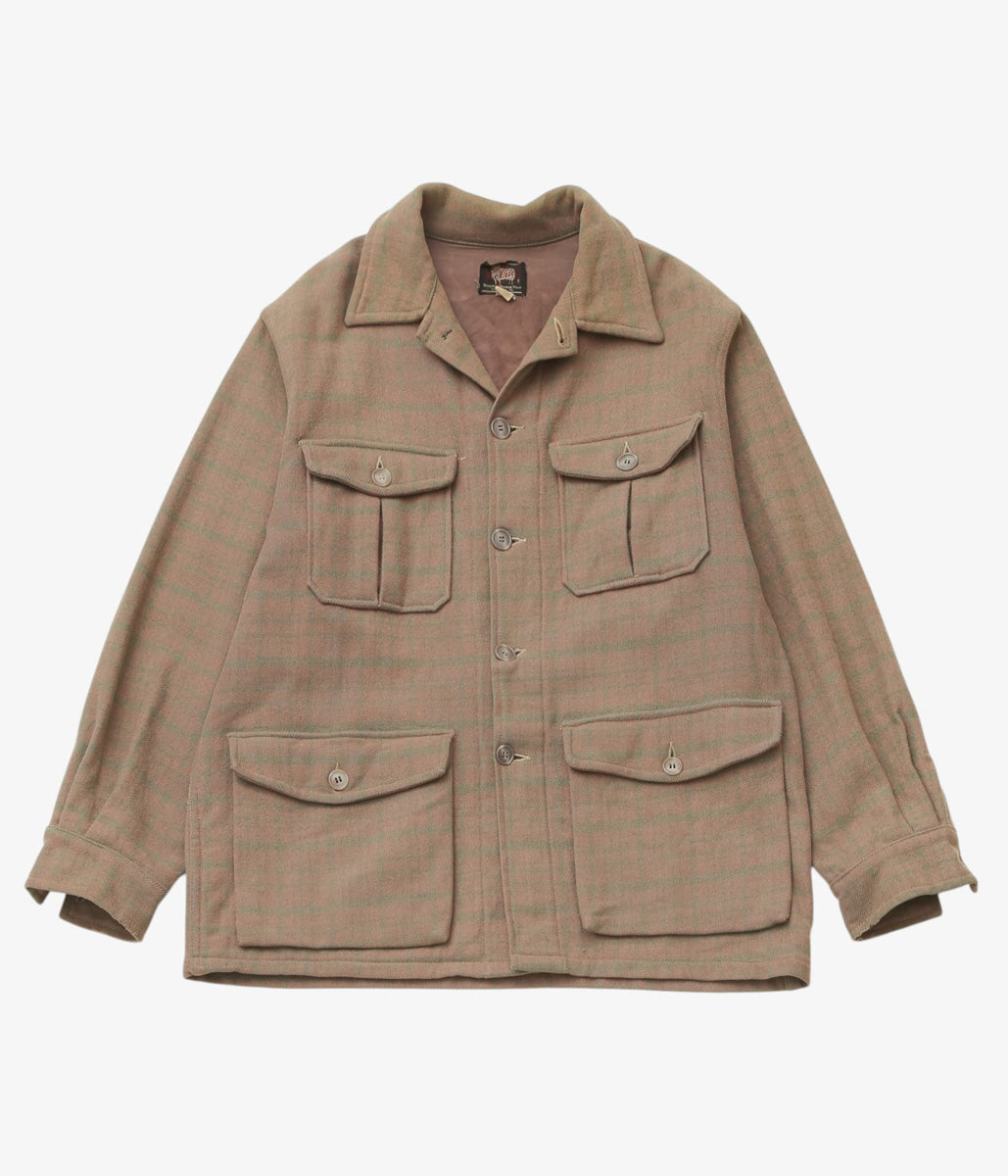 VINTAGE CLOTHING ''1940~50's WOOLRICH PLAID WOOL HUNTING JACKET'' (GRAY)