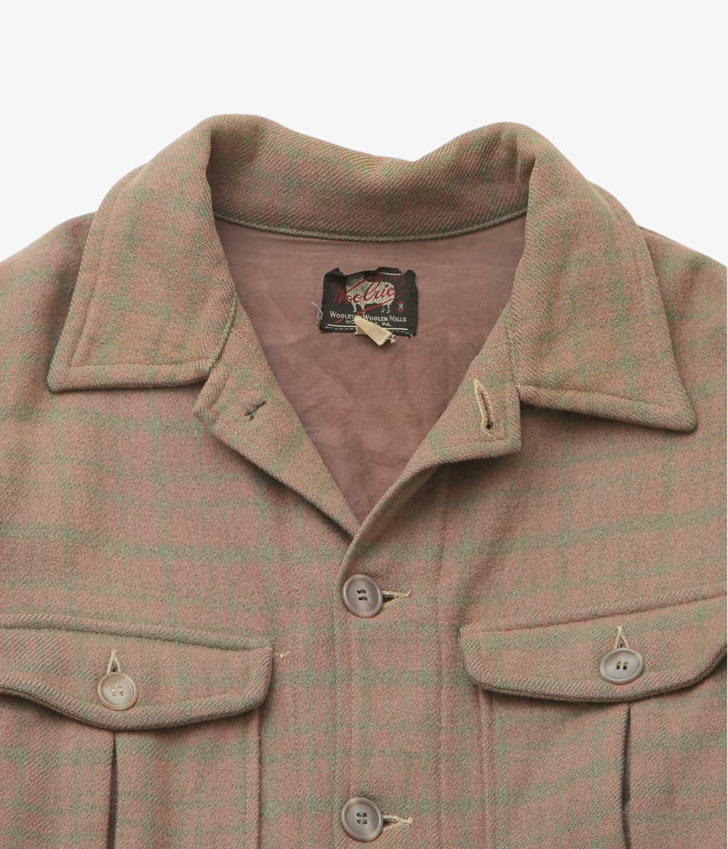 VINTAGE CLOTHING ''1940~50's WOOLRICH PLAID WOOL HUNTING JACKET'' (GRAY)