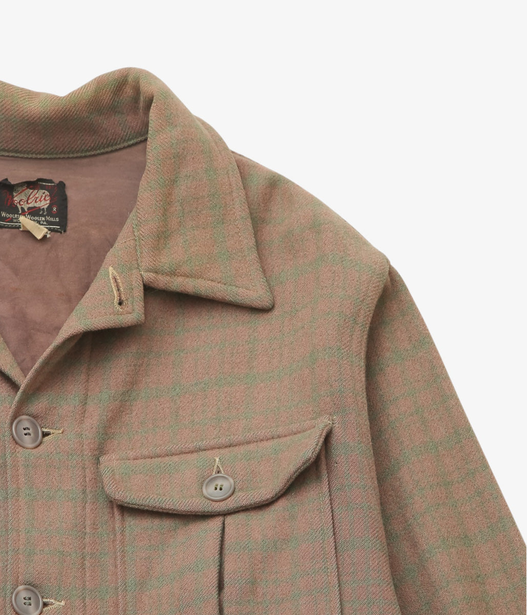 VINTAGE CLOTHING ''1940~50's WOOLRICH PLAID WOOL HUNTING JACKET'' (GRAY)