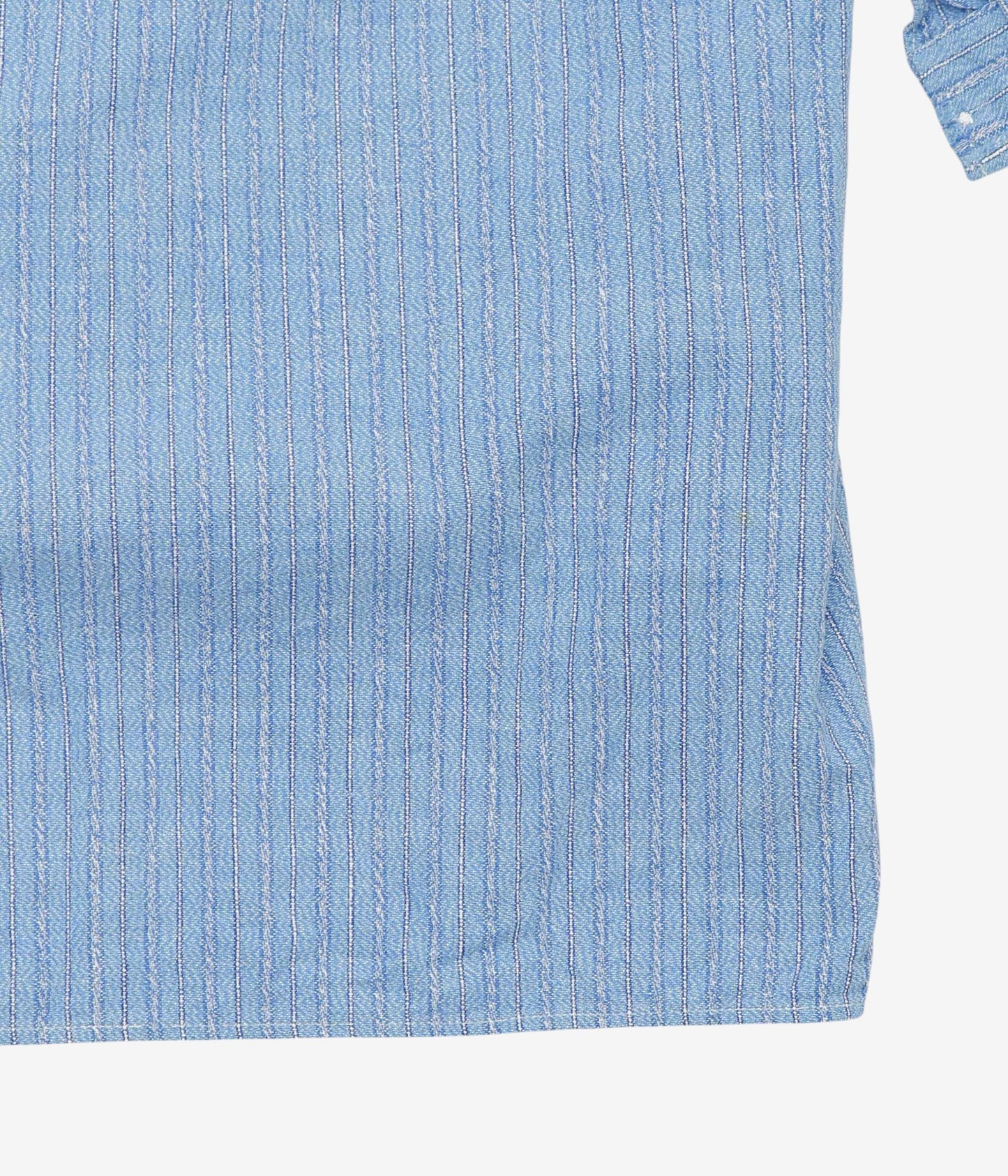VINTAGE CLOTHING ''1950'S FRENCH BLUE GRANPA SHIRT(CHECK COLLAR)'' (BLUE×CHECK)