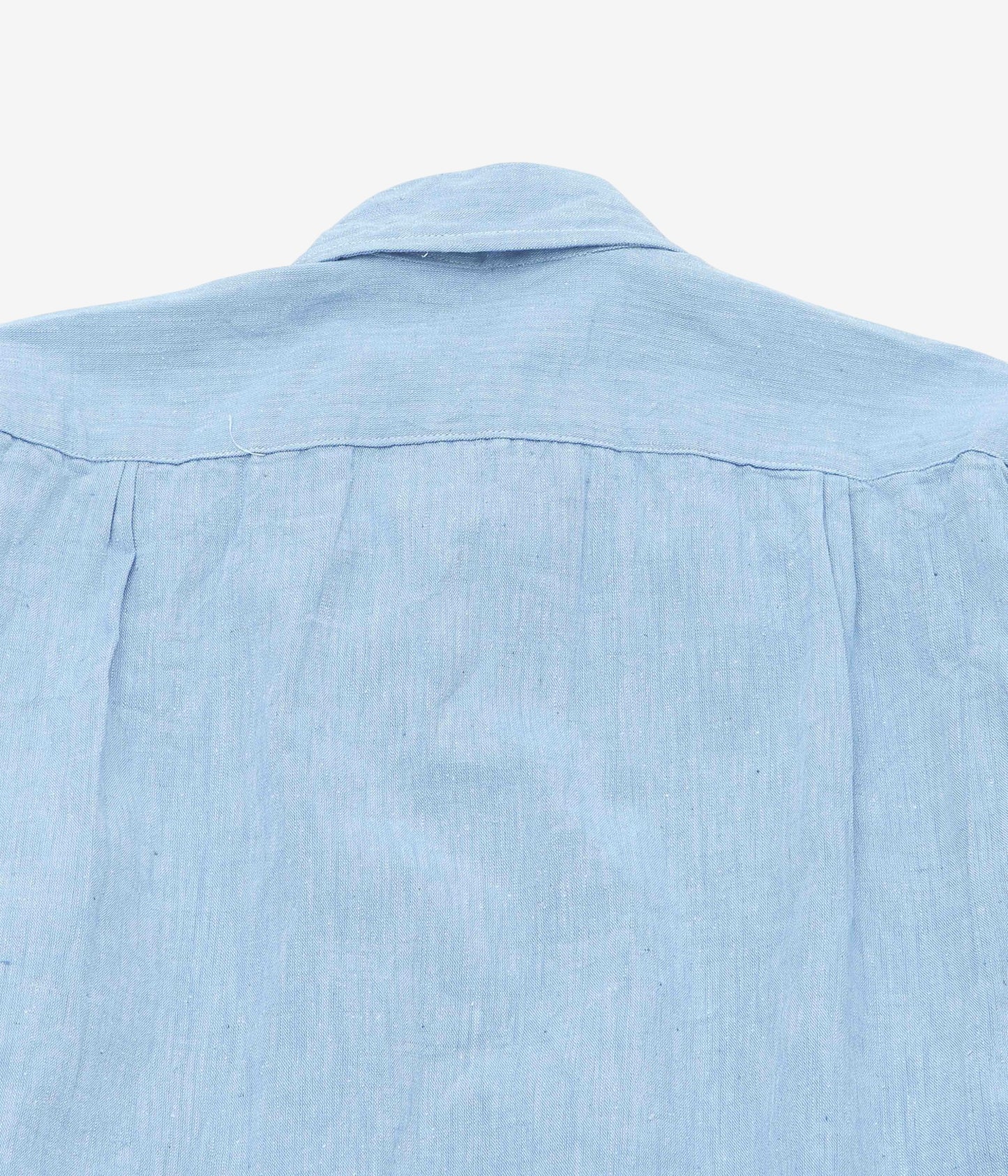 VINTAGE CLOTHING ''1950'S FRENCH BLUE GRANPA SHIRT(PLAIN)'' (BLUE)