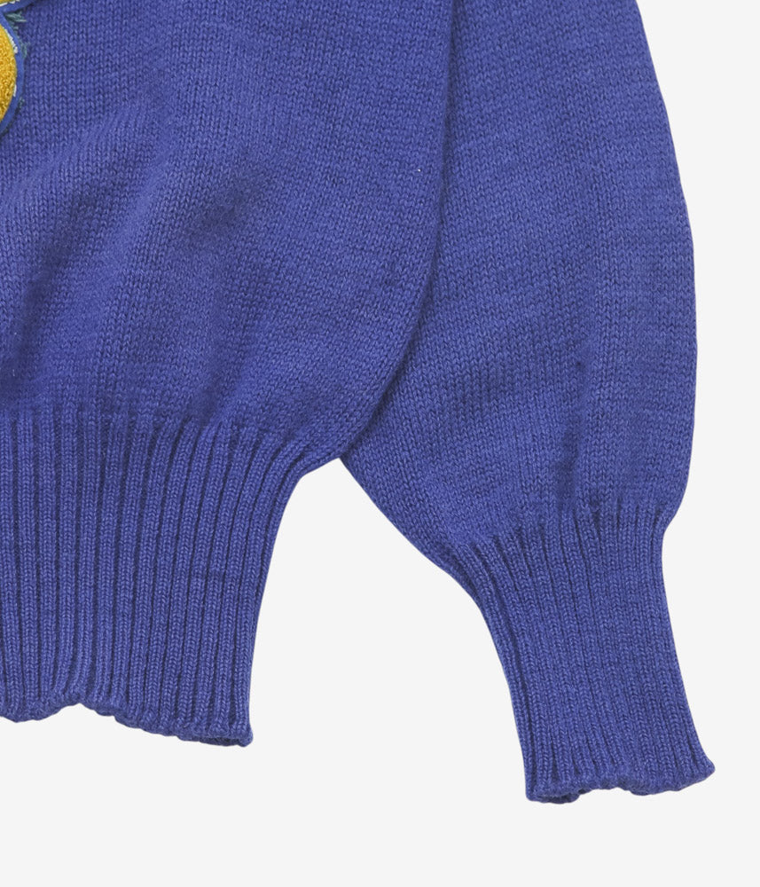 VINTAGE CLOTHING ''1950's WOOL SPORTS SWEATER'' (BLUE)