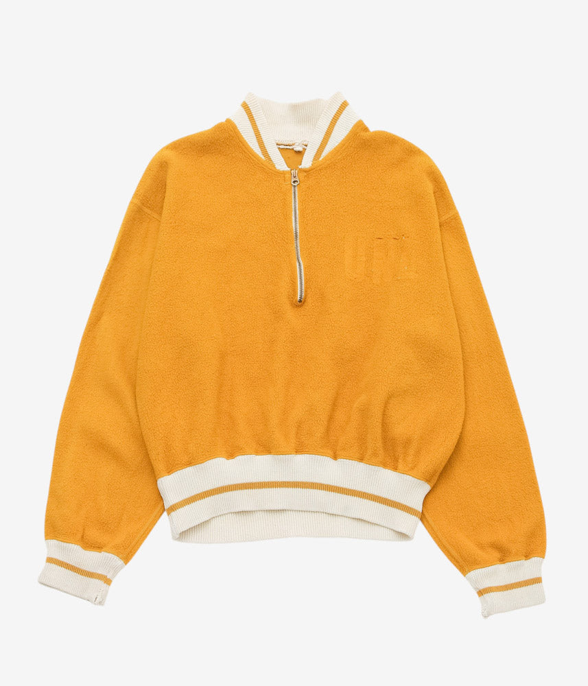 VINTAGE CLOTHING ''1950s PILE HAIF ZIP TOP'' (MUSTARD)