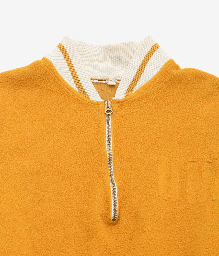 VINTAGE CLOTHING ''1950s PILE HAIF ZIP TOP'' (MUSTARD)