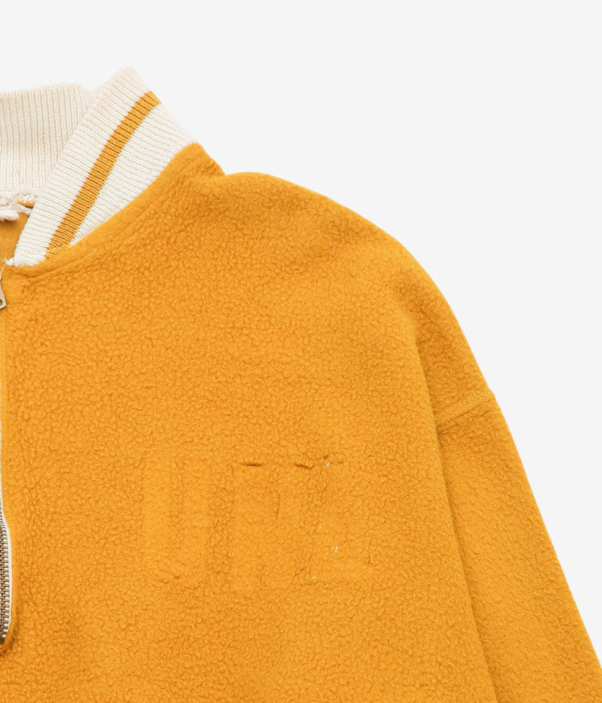 VINTAGE CLOTHING ''1950s PILE HAIF ZIP TOP'' (MUSTARD)