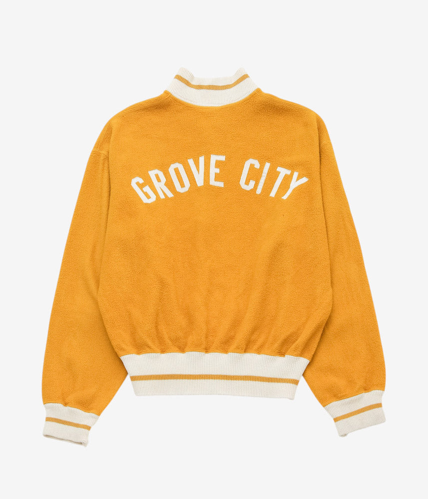 VINTAGE CLOTHING ''1950s PILE HAIF ZIP TOP'' (MUSTARD)