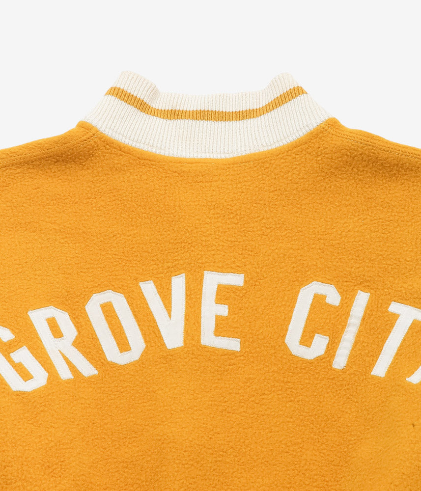 VINTAGE CLOTHING ''1950s PILE HAIF ZIP TOP'' (MUSTARD)