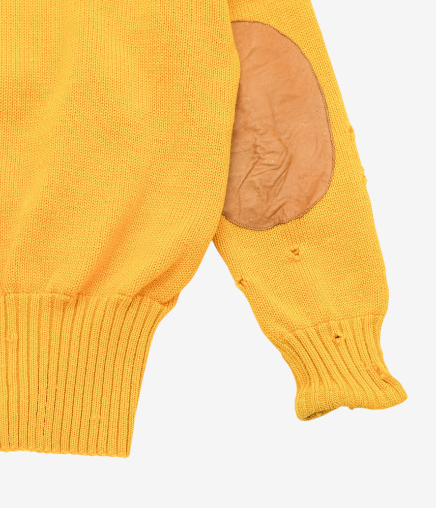 VINTAGE CLOTHING ''1950s WOOL LETTERED KNIT'' (MUSTARD)